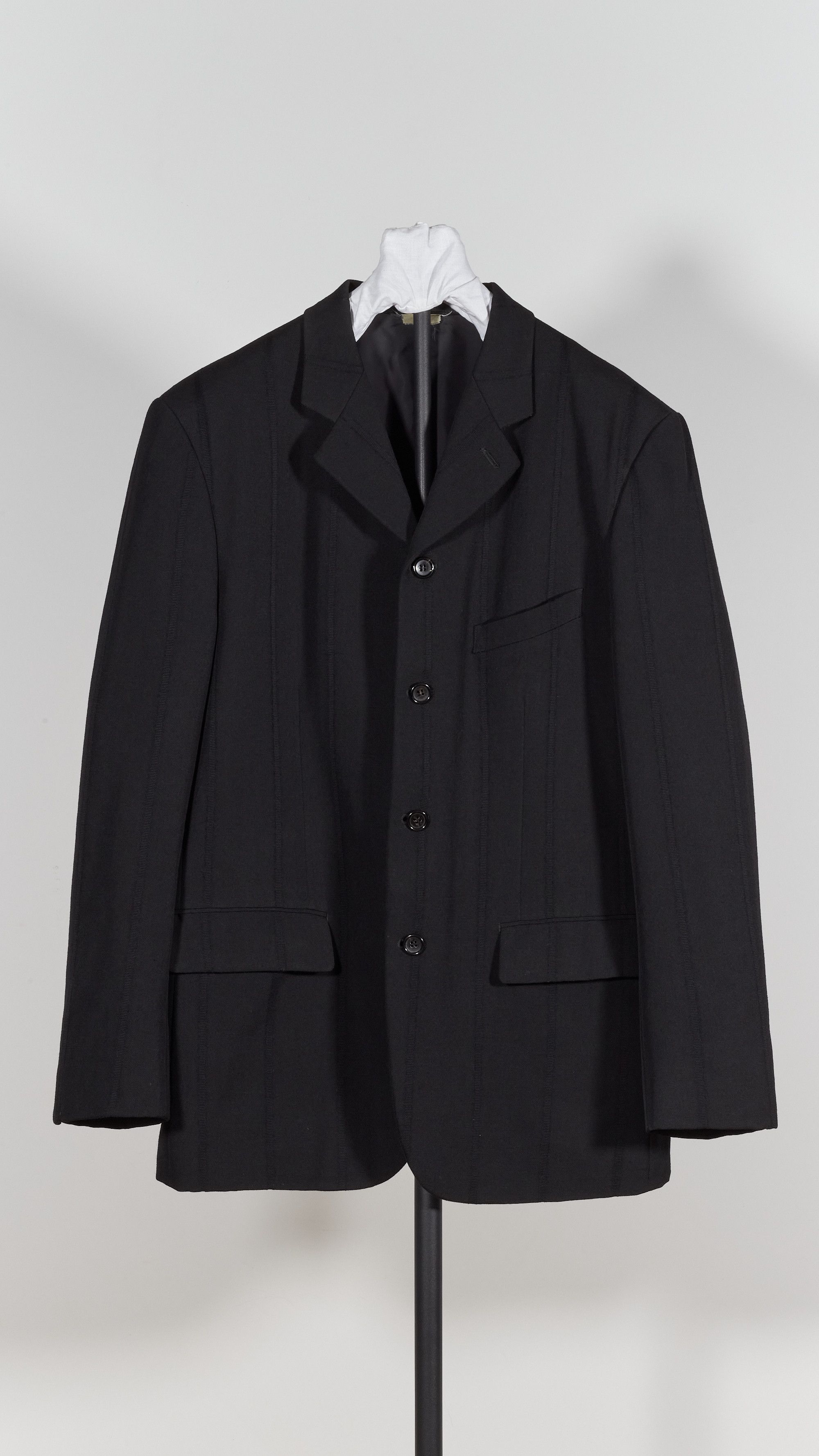 Comme des Garcons Homme Plus AD 2001 Archive Woven Stripe Wool Blazer Jacket Size US L / EU 52-54 / 3 - 2 Thumbnail
