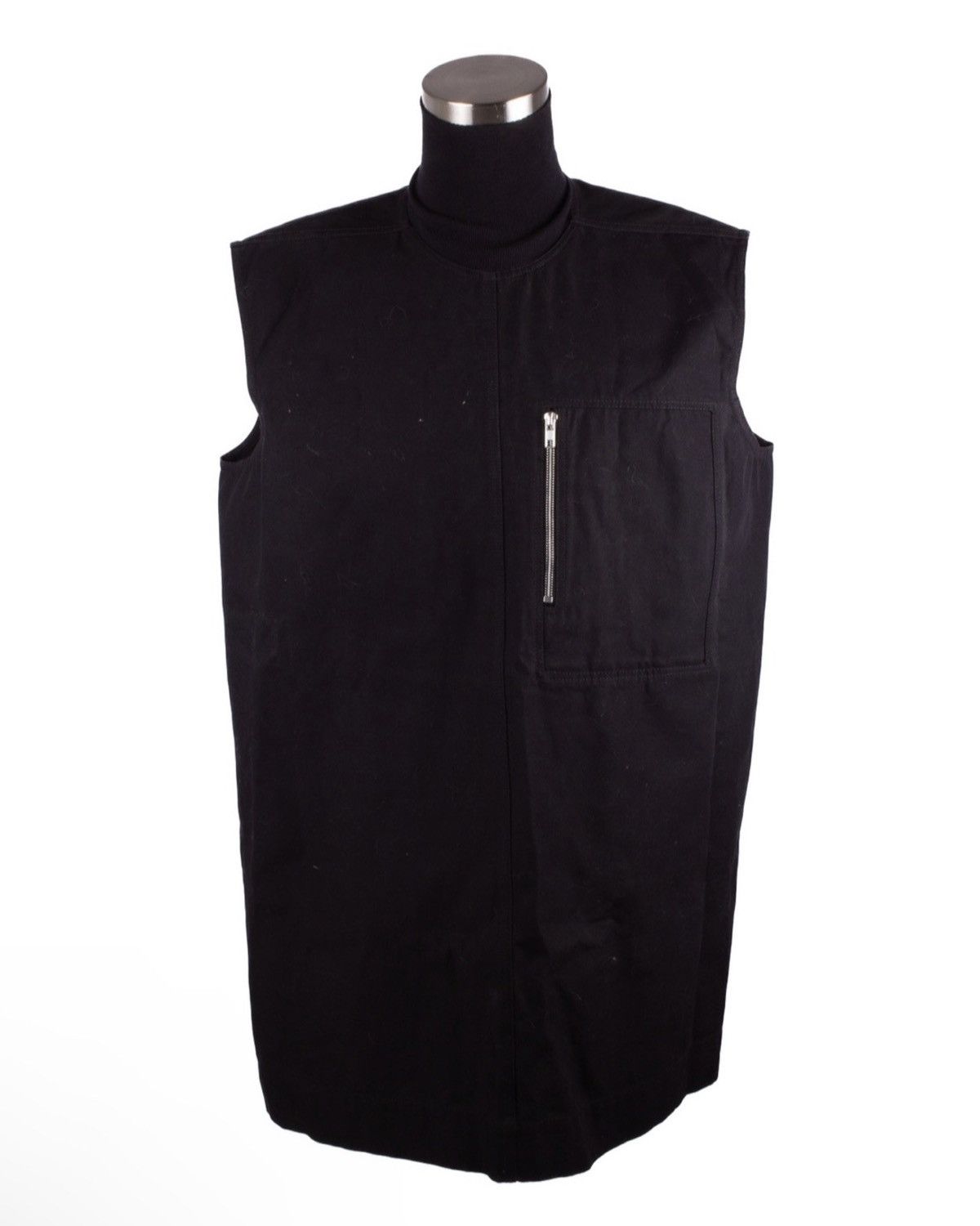 image of Rick Owens Sphinx F/w 15 Black Cotton Sleeveless Dress, Women's (Size XL)