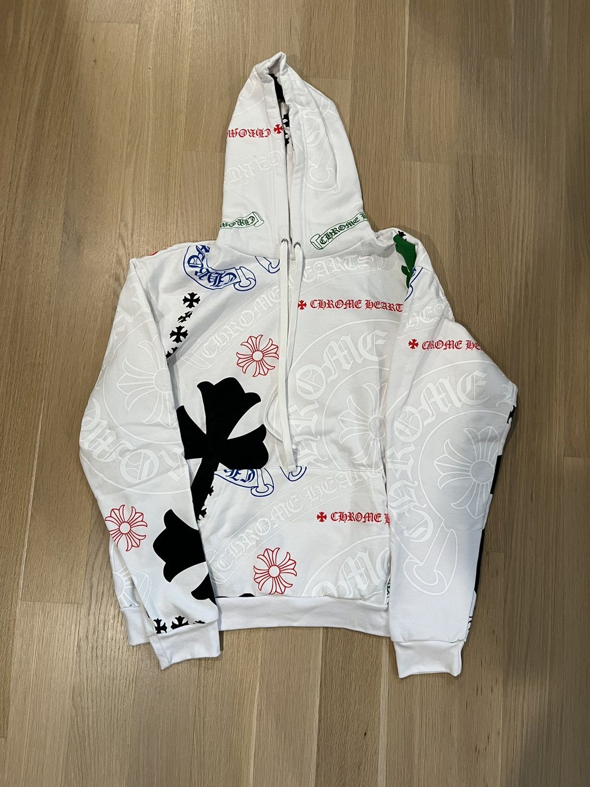 Chrome Hearts Chrome Hearts Stencil Hoodie (White) | Grailed