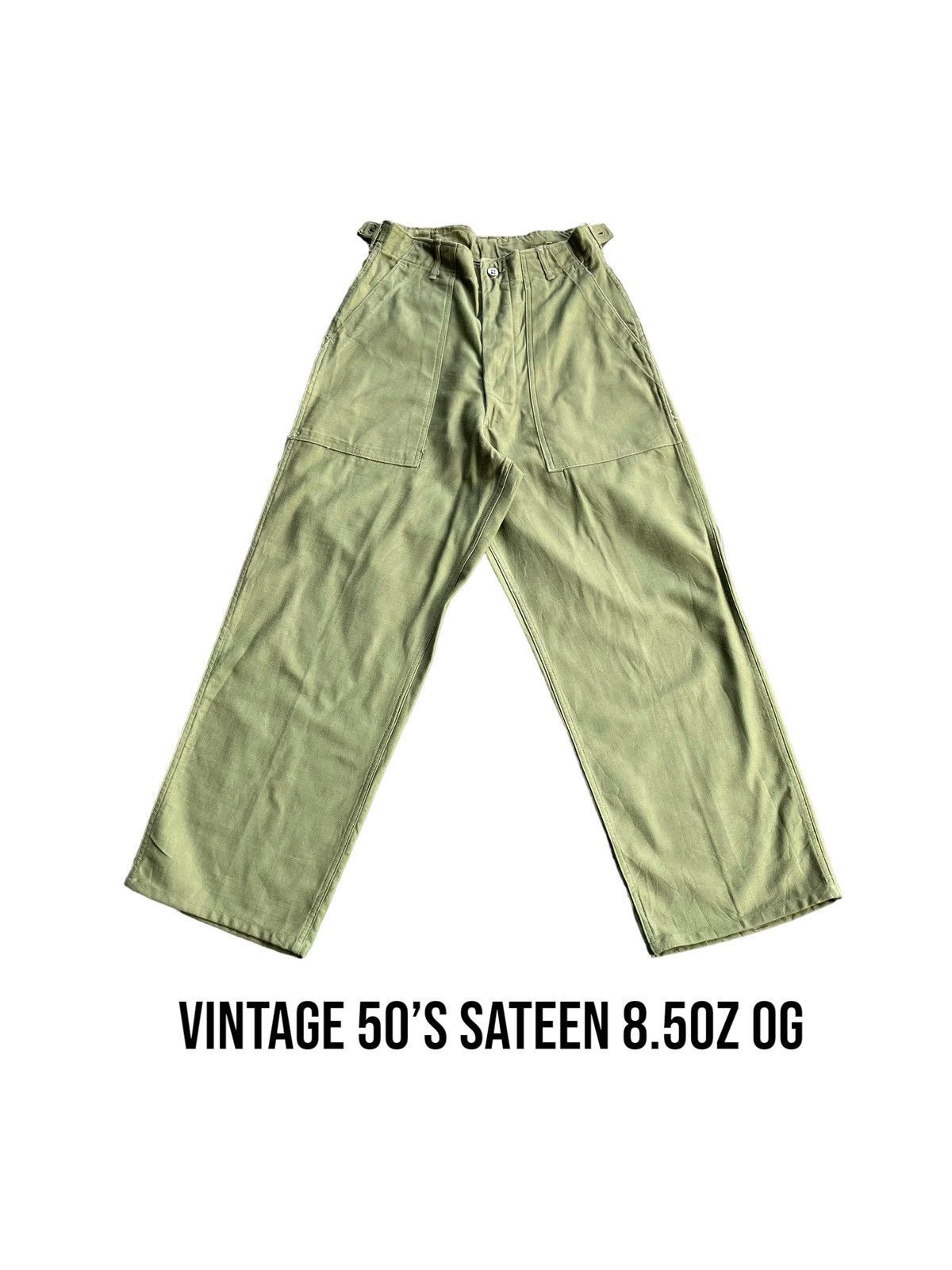 Vintage Vintage 50’s Usmc Sateen 107 Baker Pant Size US 29 - 1 Thumbnail