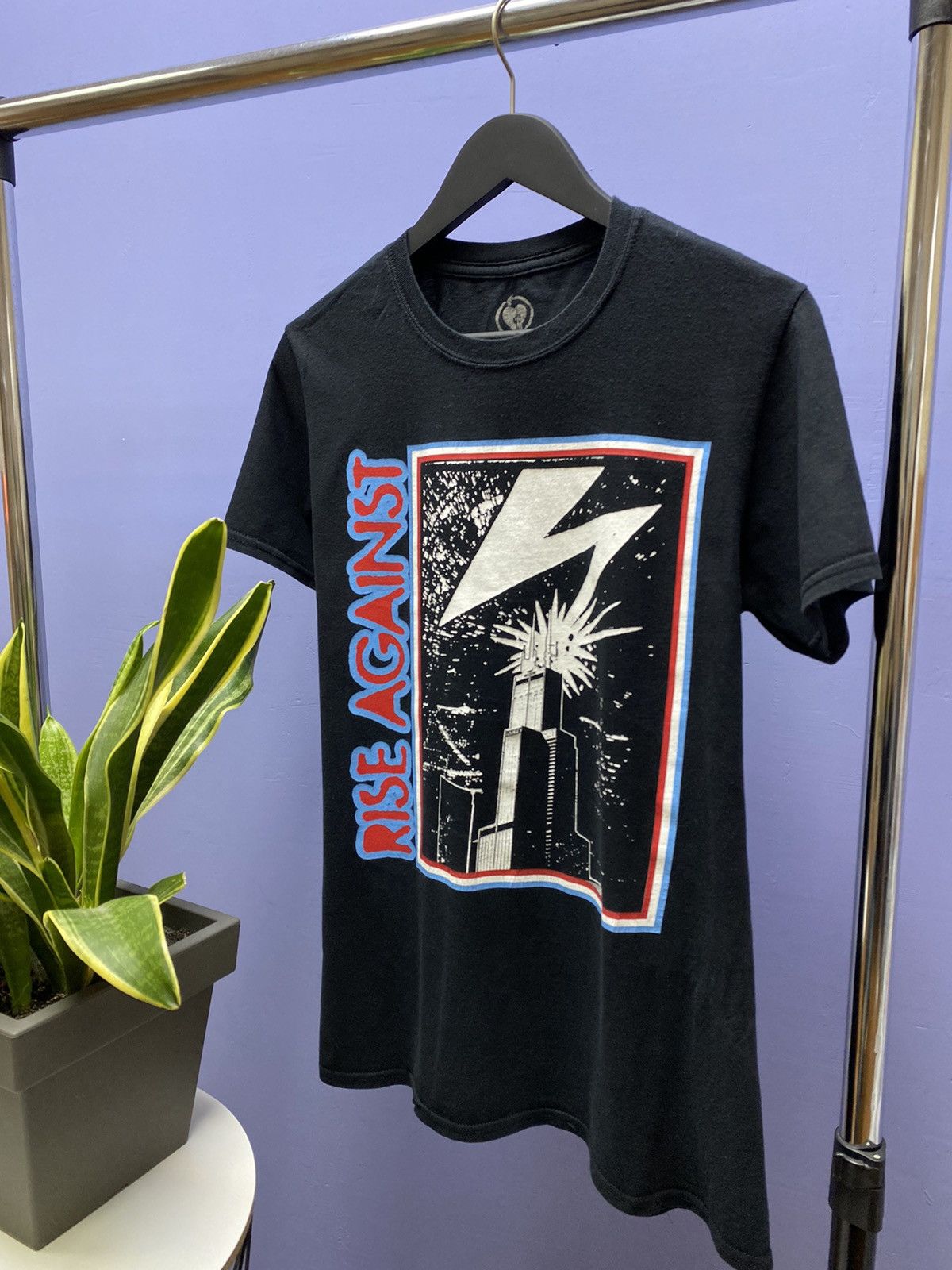 Band Tees Rise Against Band T Shirt Mens M Black Logo Tour Album Promo Size US M / EU 48-50 / 2 - 2 Thumbnail