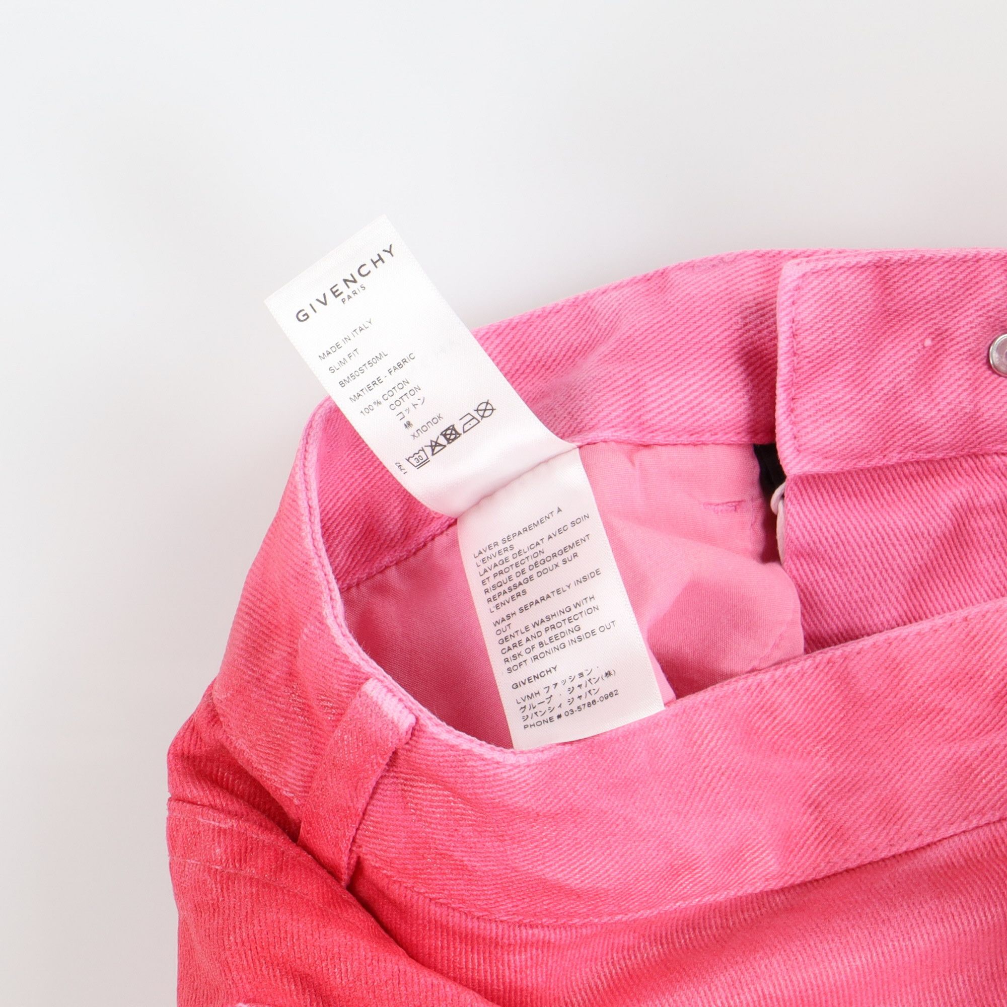 Givenchy Pink Waxed Slim Jeans Size US 30 / EU 46 - 7 Thumbnail