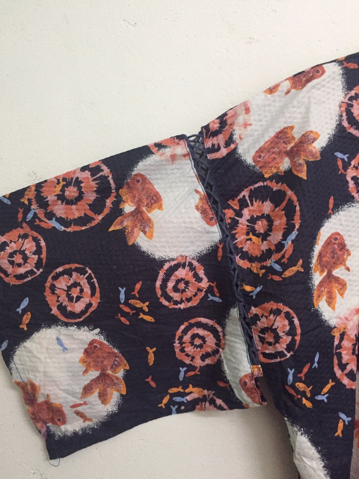 Golden Fish Printed Kimono