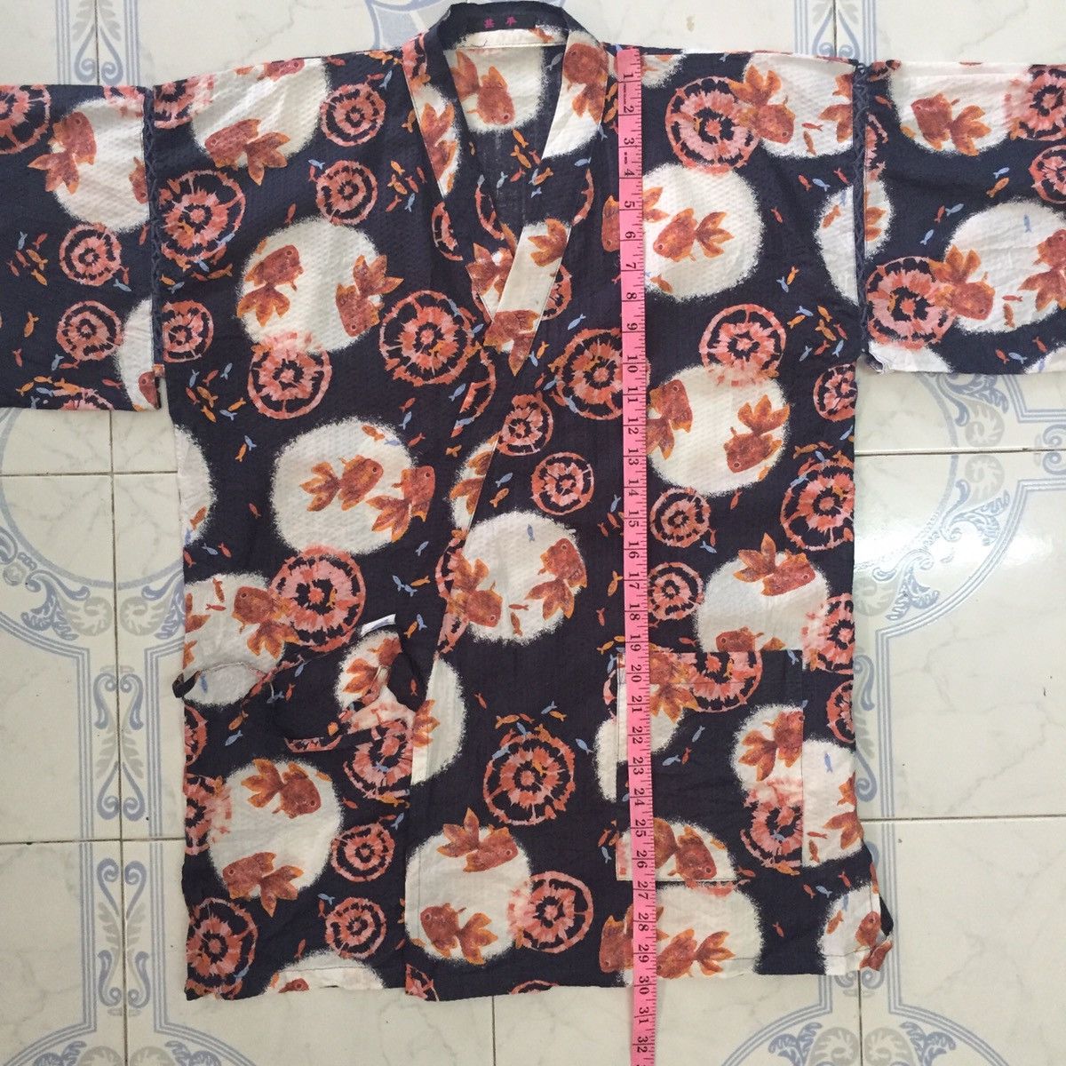 Golden Fish Printed Kimono