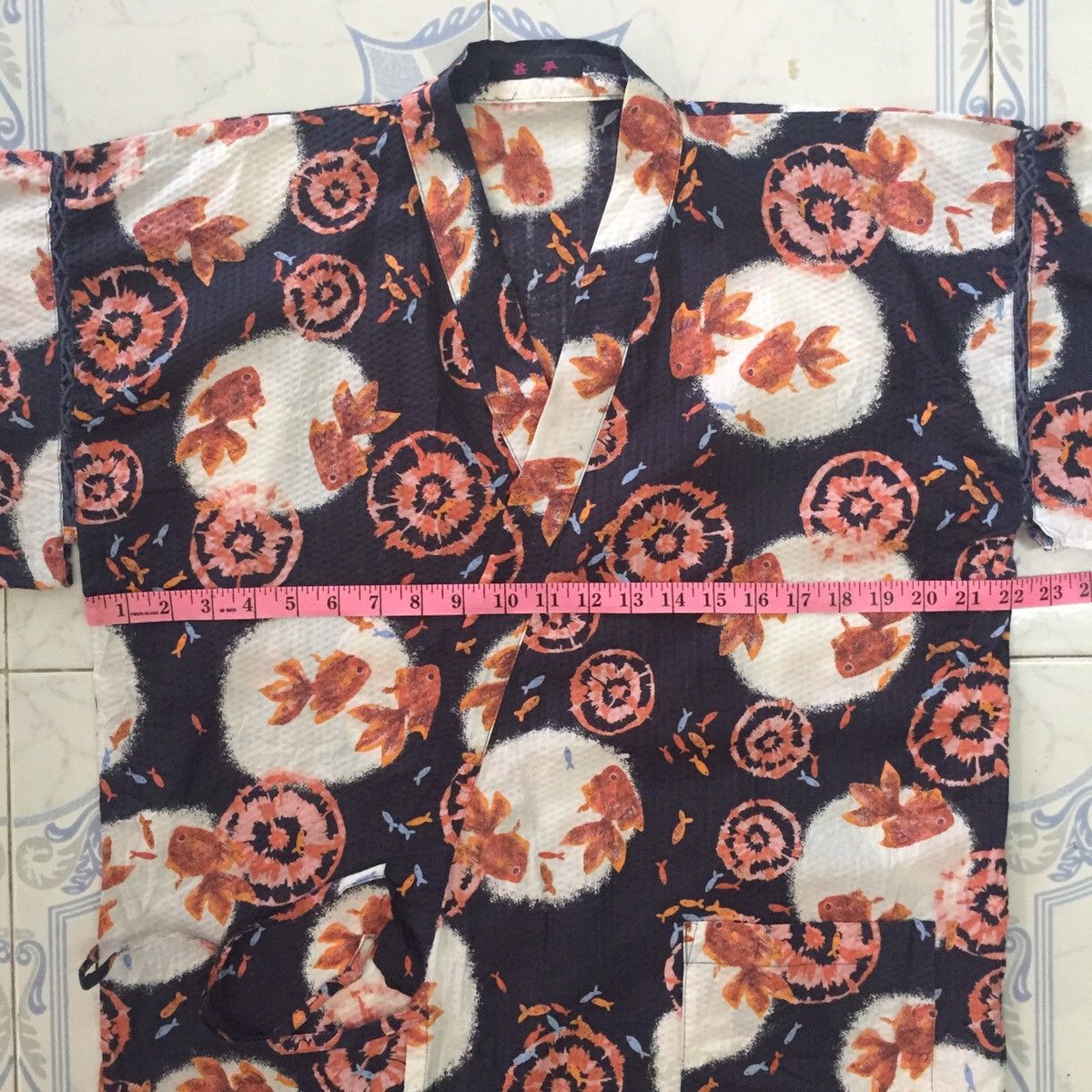 Golden Fish Printed Kimono