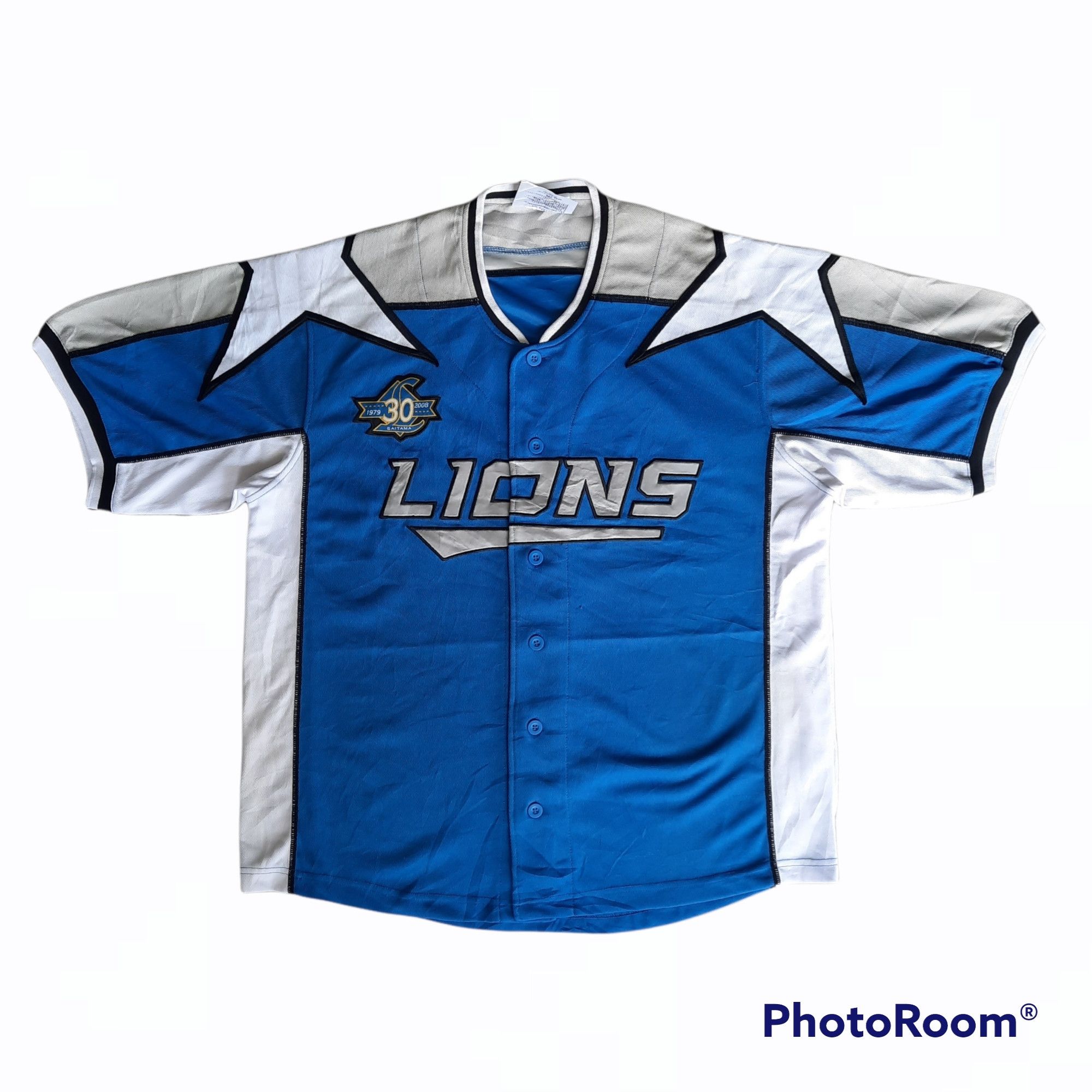 image of Mlb Vintage Npb Saitama Seibu Lions Baseball Club Jersey, Men's (Size Large)