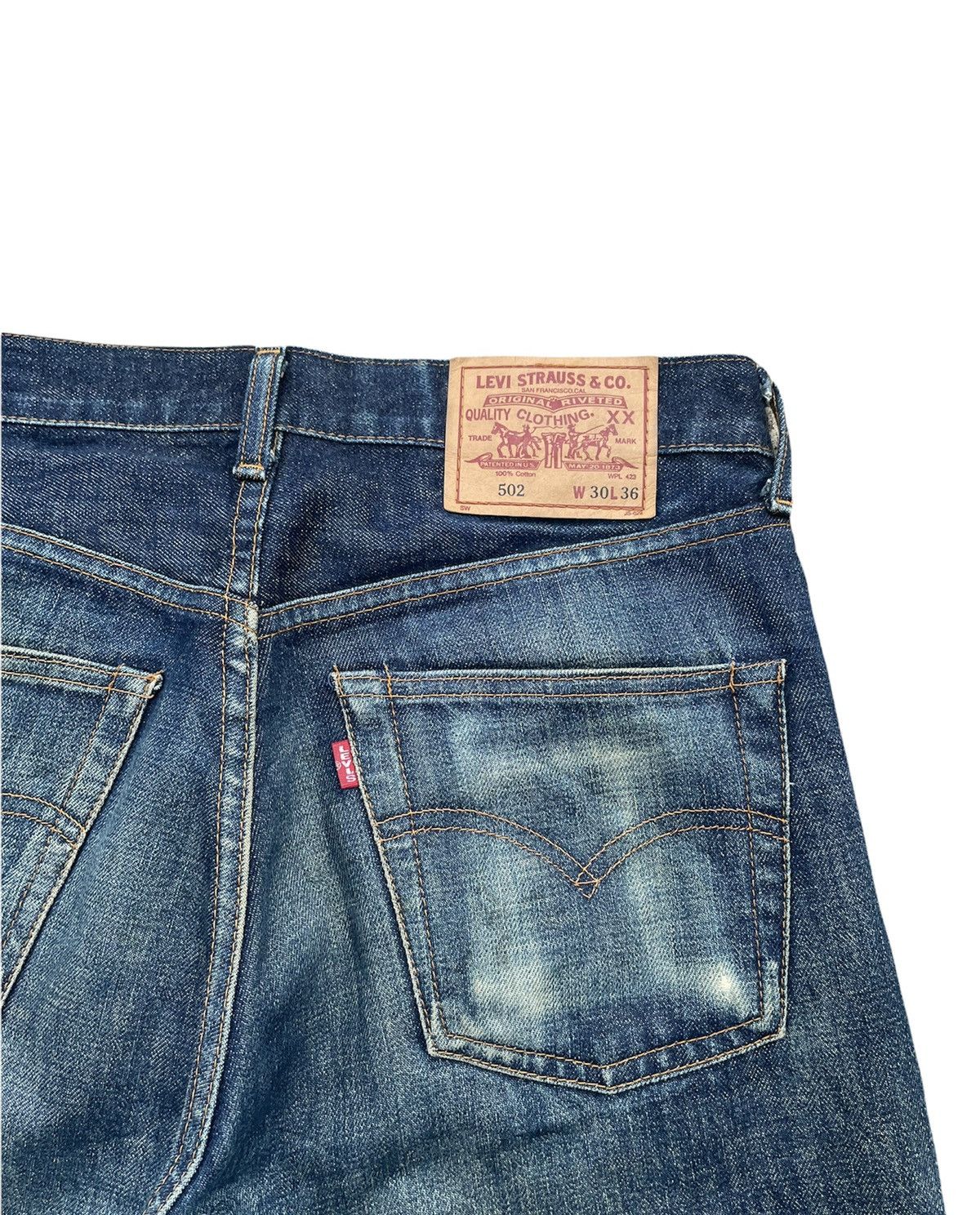 Levi's × Vintage Vintage Levi’s 502 E 1998 Aging Selvedge Denim Size US 30 / EU 46 - 8 Thumbnail