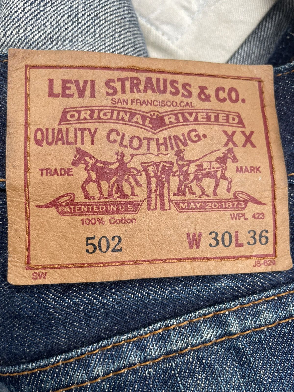 Levi's × Vintage Vintage Levi’s 502 E 1998 Aging Selvedge Denim Size US 30 / EU 46 - 11 Thumbnail