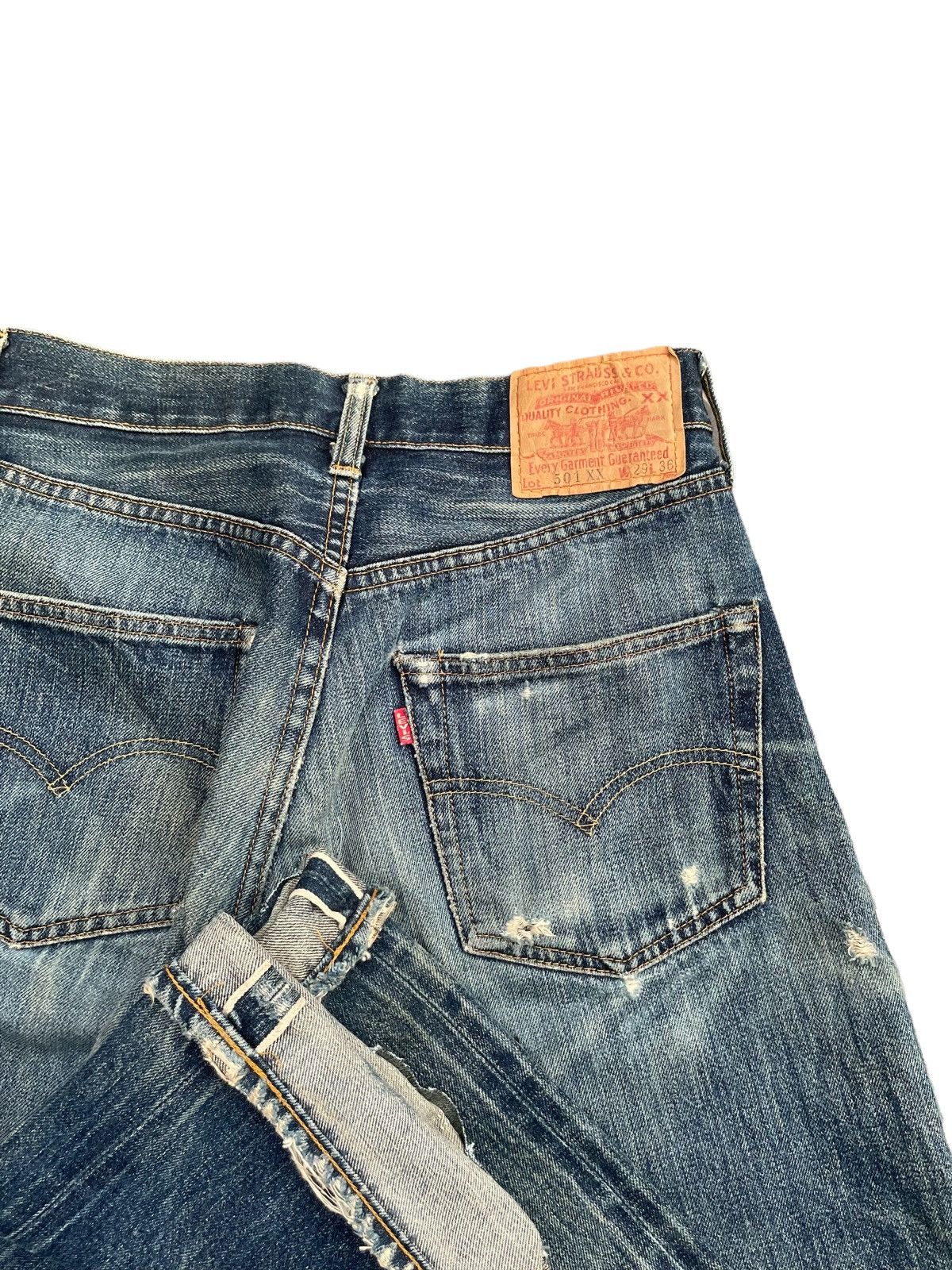 Levi's Vintage 1998 Levis Lot 501XX E Distresed Rework Size US 29 - 17 Thumbnail