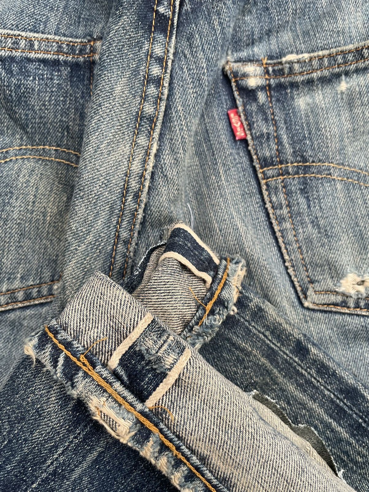 Levi's Vintage 1998 Levis Lot 501XX E Distresed Rework Size US 29 - 18 Thumbnail