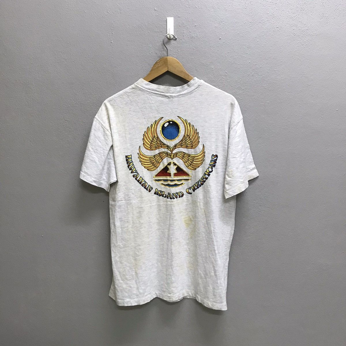 Hanes VINTAGE 90s HAWAIIAN ISLAND TSHIRT Size US L / EU 52-54 / 3 - 6 Thumbnail