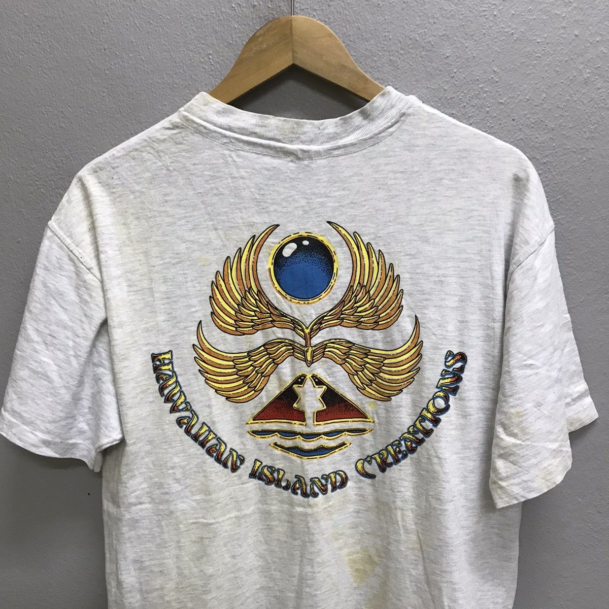 Hanes VINTAGE 90s HAWAIIAN ISLAND TSHIRT Size US L / EU 52-54 / 3 - 7 Thumbnail