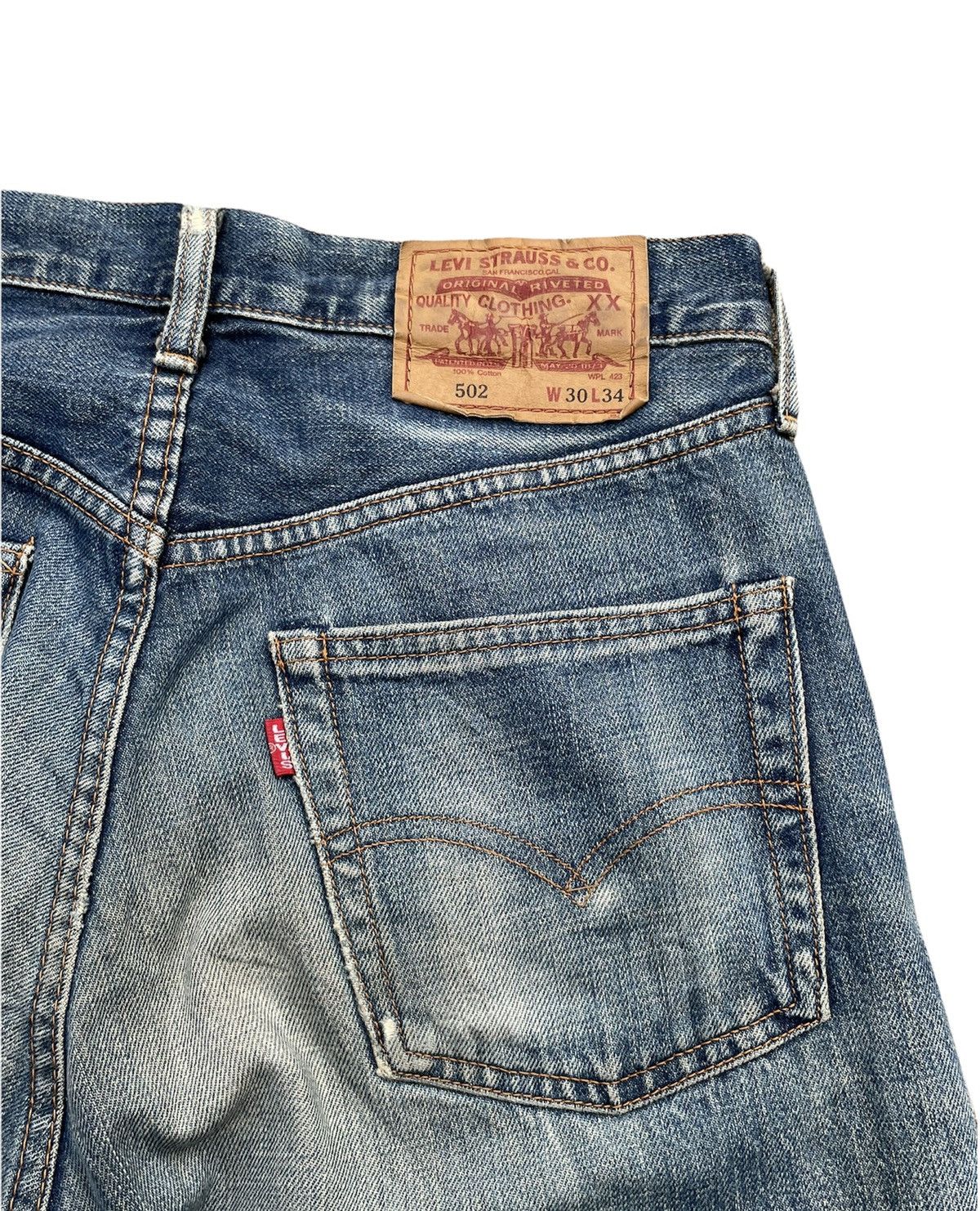Levi's Vintage Levis 1995 502XX E 1967 Selvedge Aging Distressed Size US 29 - 15 Thumbnail