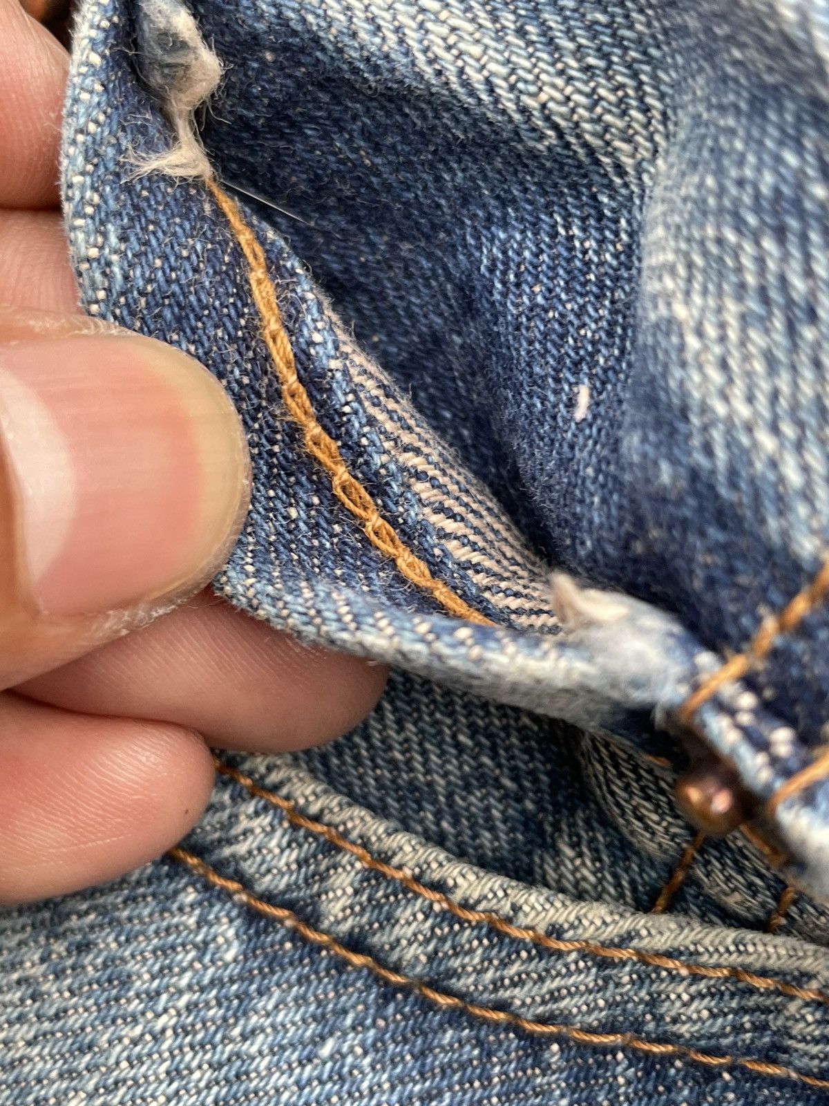 Levi's Vintage Levis 1995 502XX E 1967 Selvedge Aging Distressed Size US 29 - 21 Thumbnail