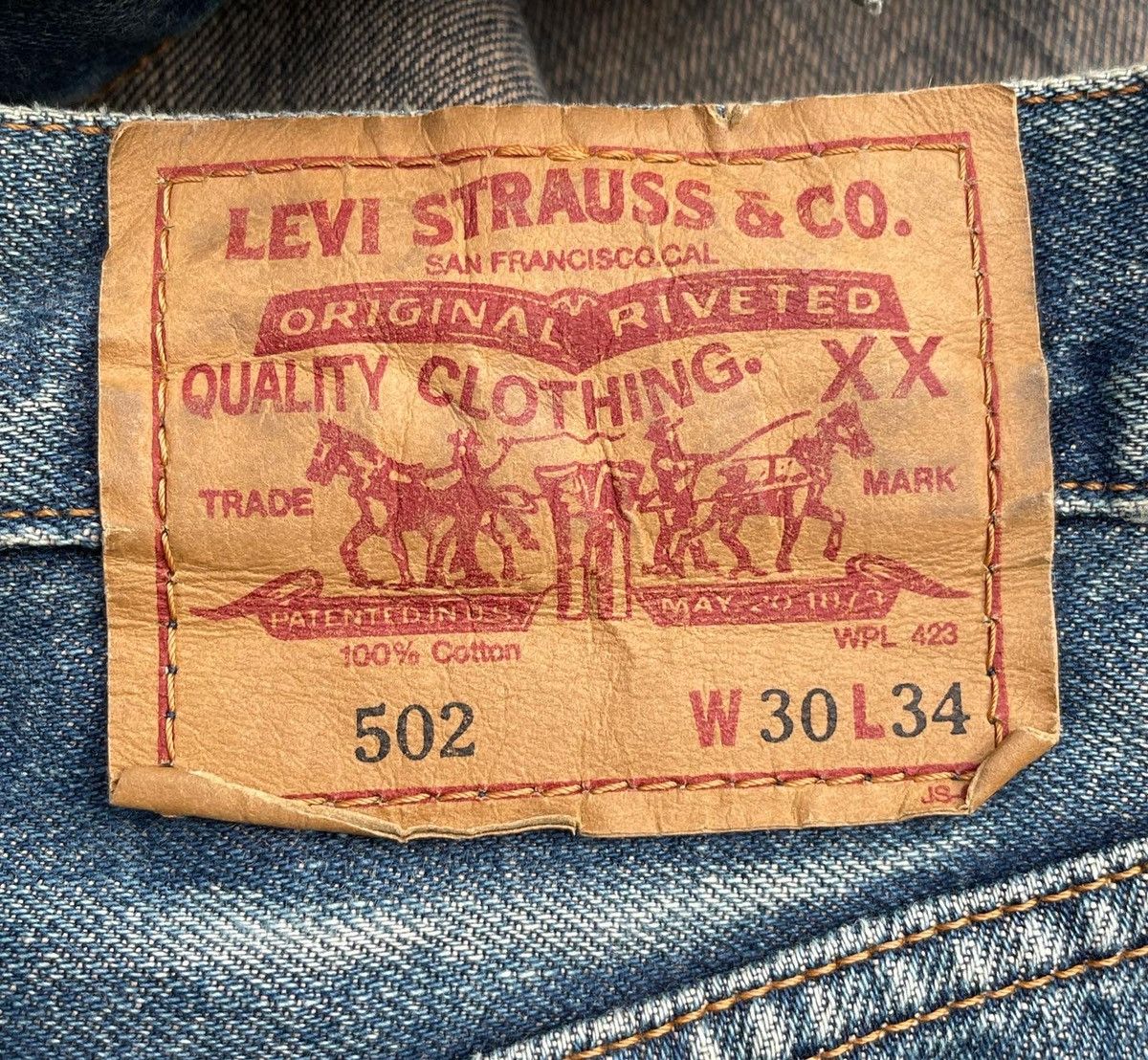 Levi's Vintage Levis 1995 502XX E 1967 Selvedge Aging Distressed Size US 29 - 6 Thumbnail