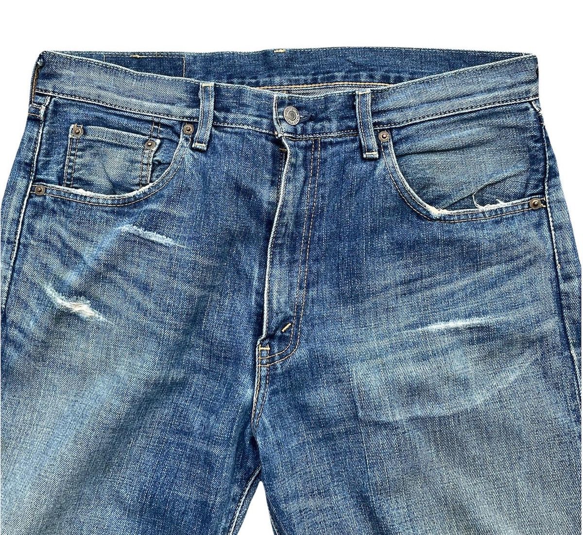 Levi's Vintage Levis 2003 502XX E 1967 Selvedge Aging Distressed Size US 34 / EU 50 - 3 Thumbnail