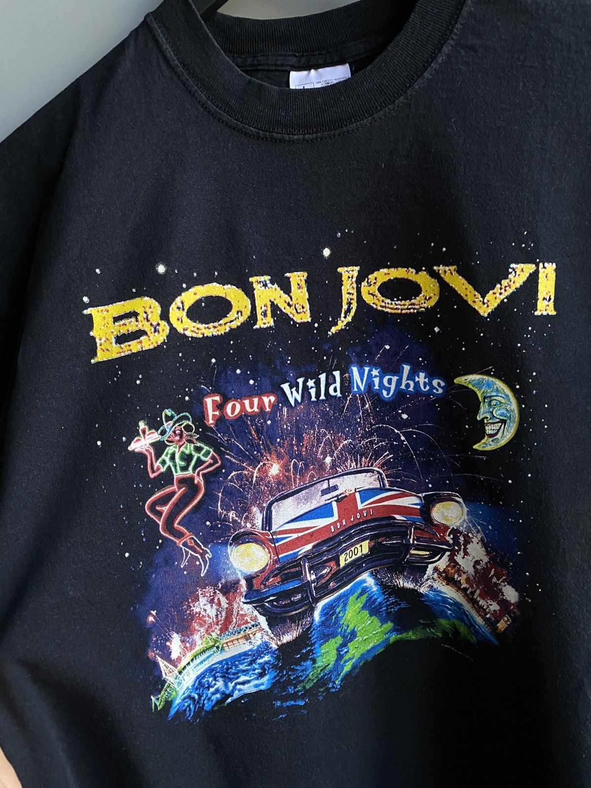 Band Tees Vintage Bon Jovi 2001 “Four Wild Nights” T Shirt Size US L / EU 52-54 / 3 - 2 Thumbnail