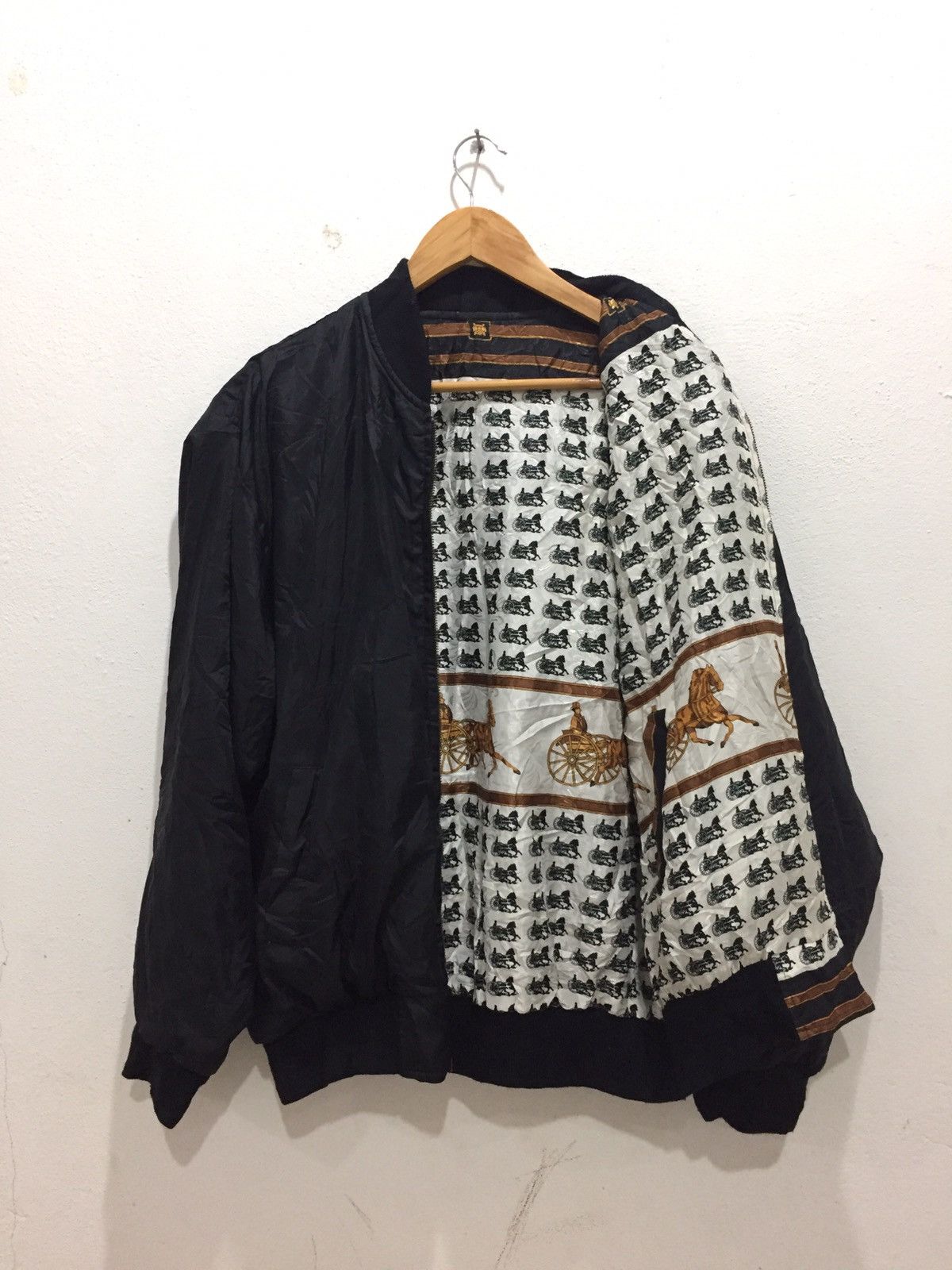 Vintage Vintage Custom Reversible Jacket Polyester like Hermes Size US XL / EU 56 / 4 - 12 Thumbnail