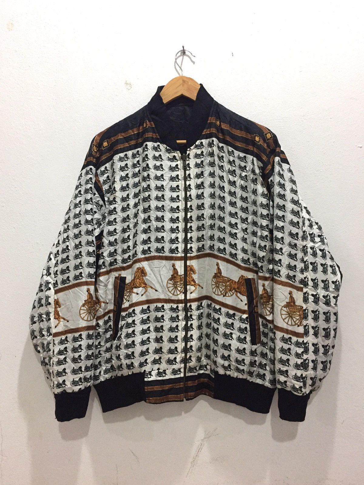 Vintage Vintage Custom Reversible Jacket Polyester like Hermes Size US XL / EU 56 / 4 - 1 Thumbnail
