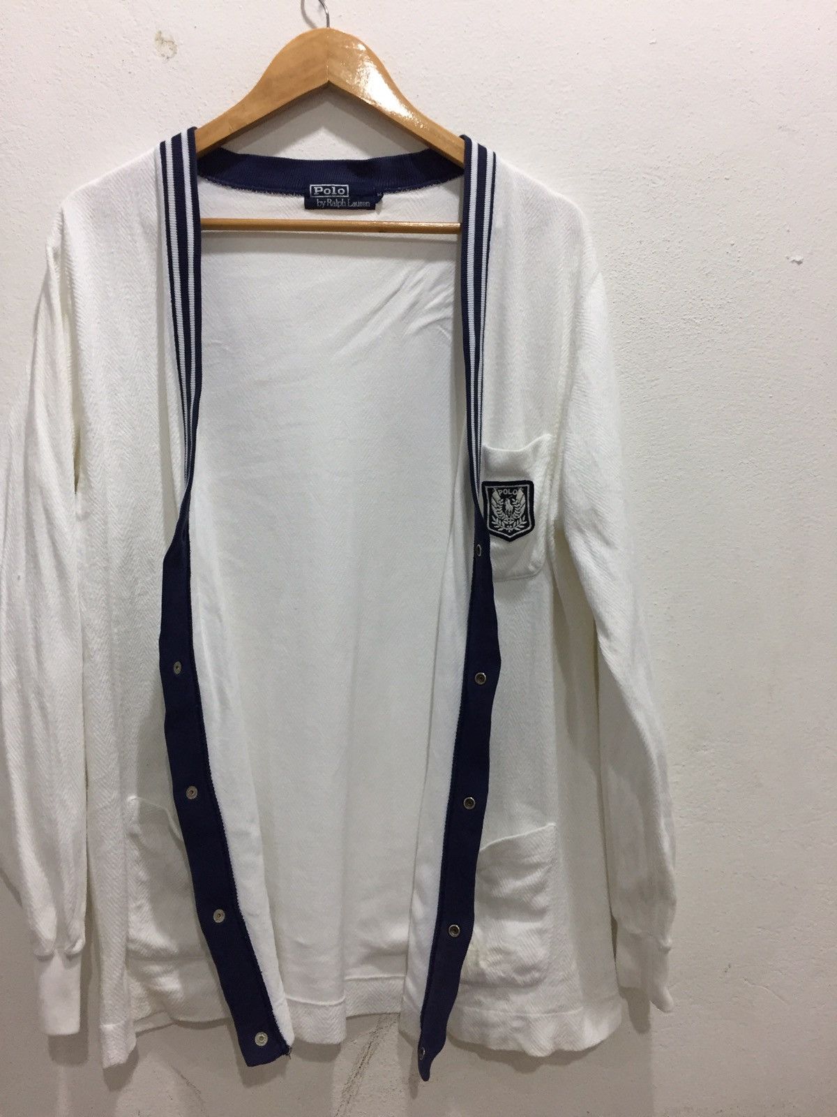 Polo Ralph Lauren × Vintage Polo Ralph Lauren Cardigan Sweater with Patches on Pocket Size US M / EU 48-50 / 2 - 7 Thumbnail