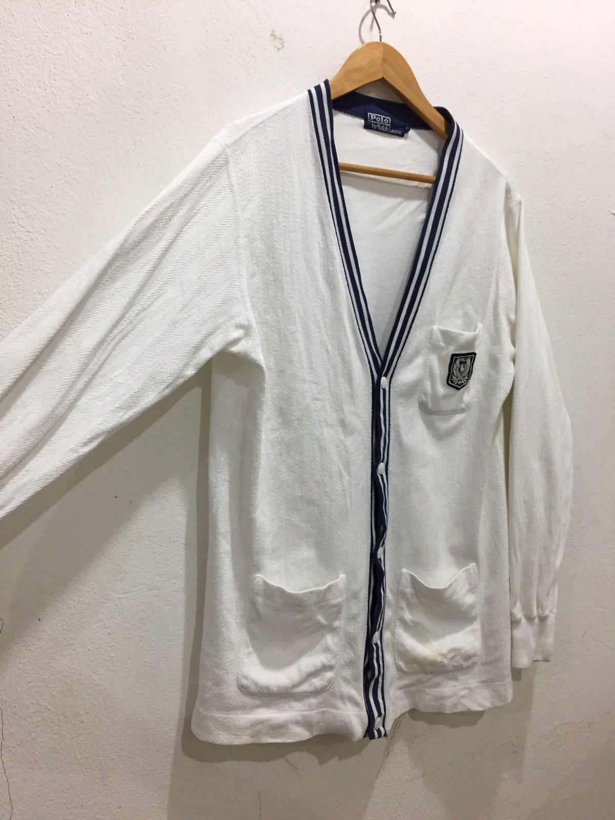 Polo Ralph Lauren × Vintage Polo Ralph Lauren Cardigan Sweater with Patches on Pocket Size US M / EU 48-50 / 2 - 4 Thumbnail
