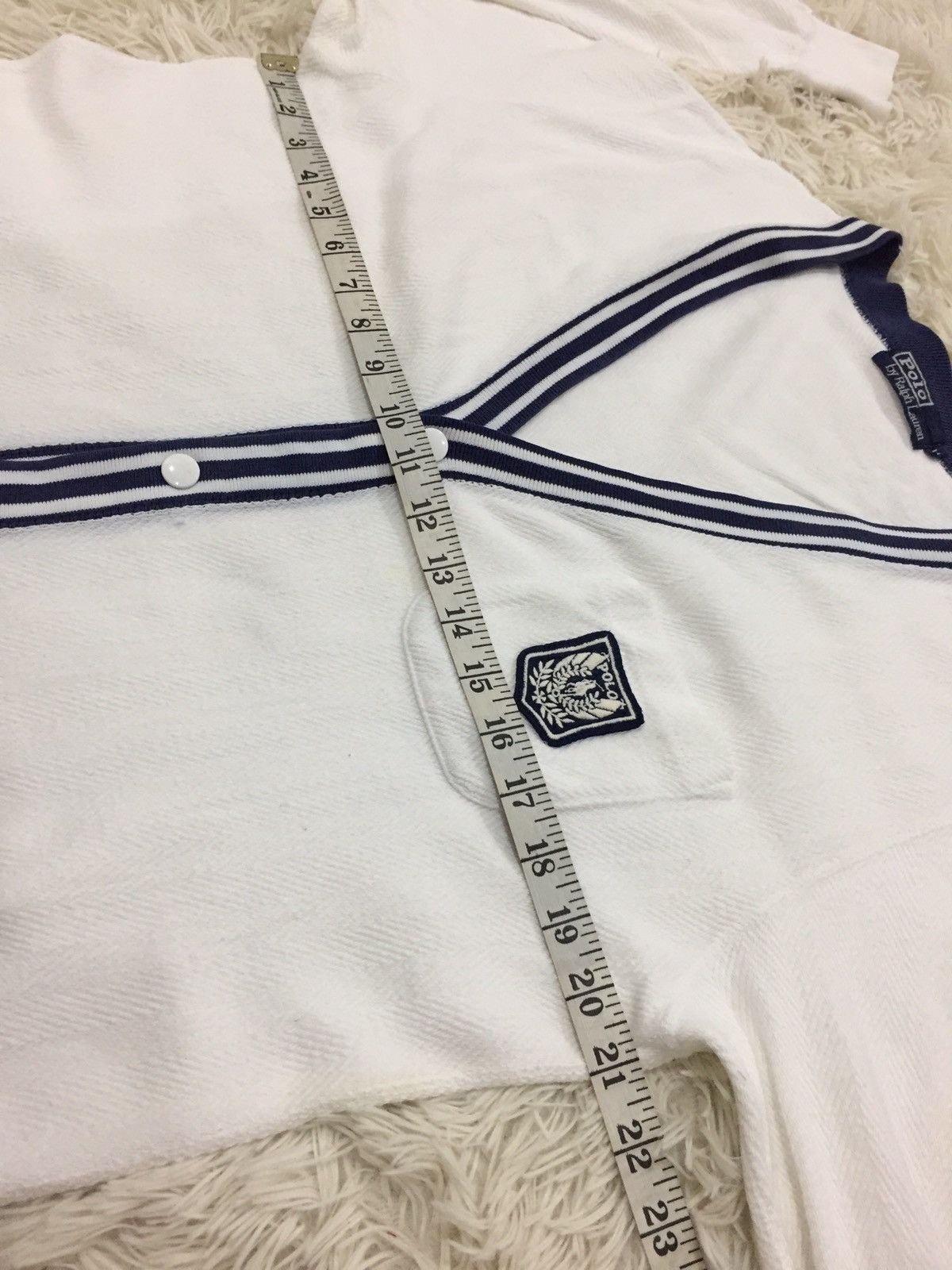 Polo Ralph Lauren × Vintage Polo Ralph Lauren Cardigan Sweater with Patches on Pocket Size US M / EU 48-50 / 2 - 9 Thumbnail