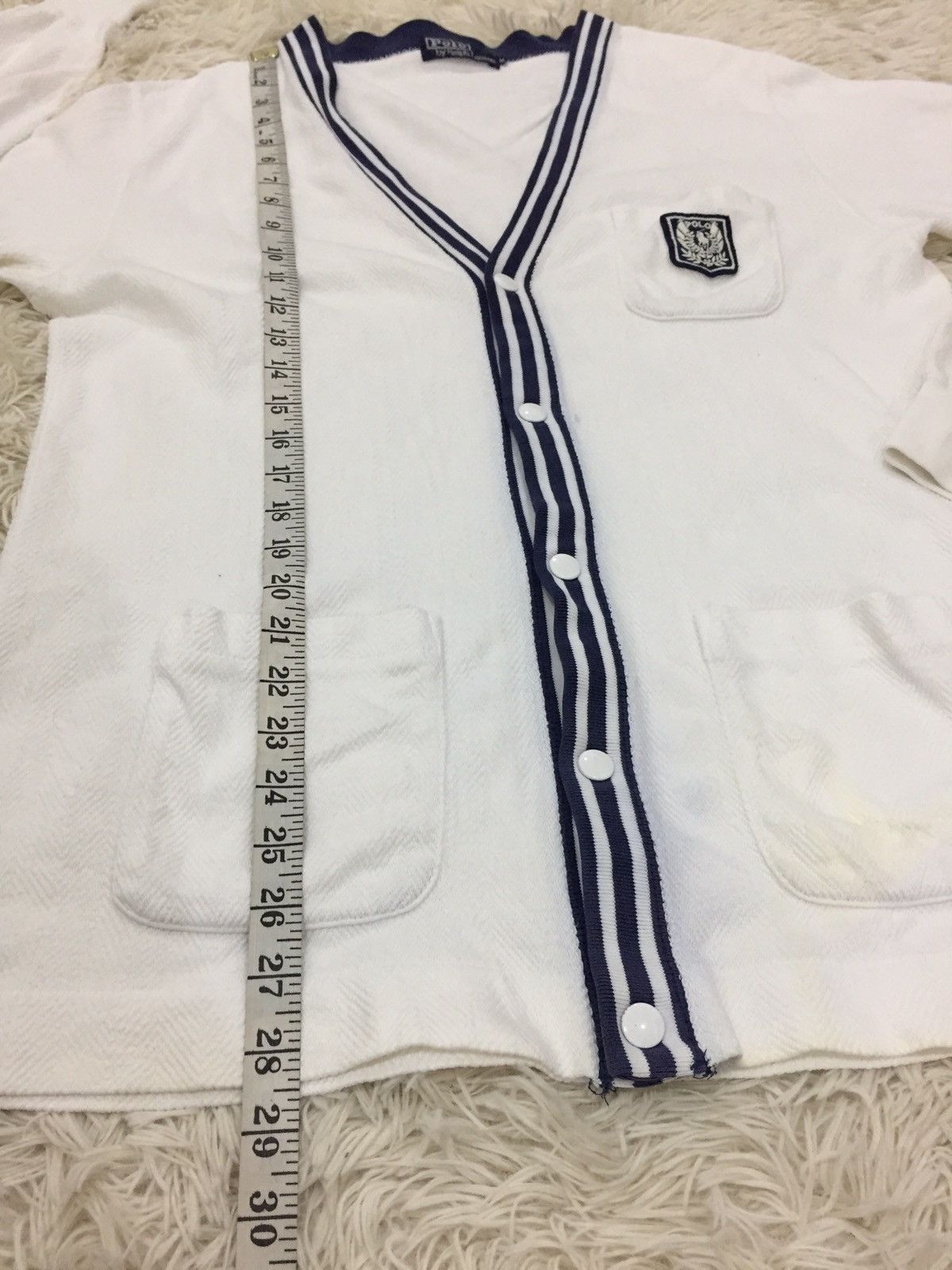 Polo Ralph Lauren × Vintage Polo Ralph Lauren Cardigan Sweater with Patches on Pocket Size US M / EU 48-50 / 2 - 10 Thumbnail