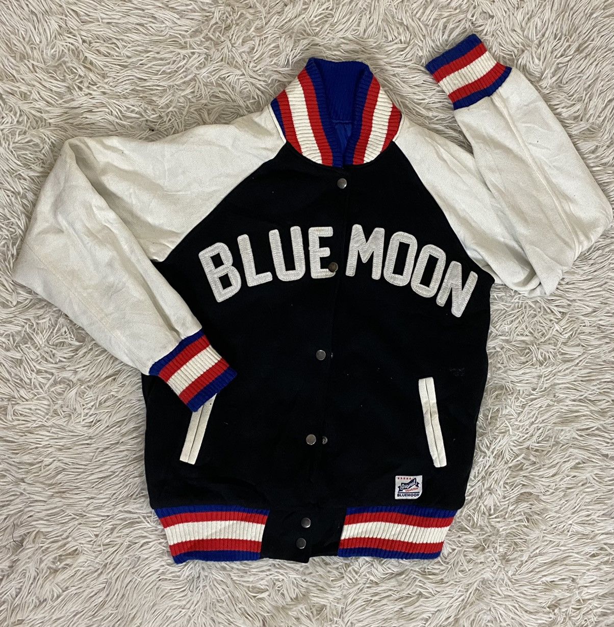Vintage Vintage Blue Moon Varsity Button Up Jacket Nice SpellOut Size US M / EU 48-50 / 2 - 5 Thumbnail