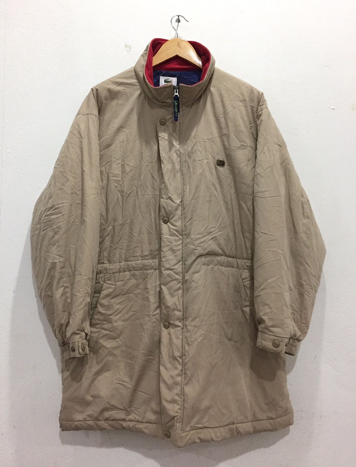 Vintage Lacoste Full Zipper Button Up Jacket Like Puffer