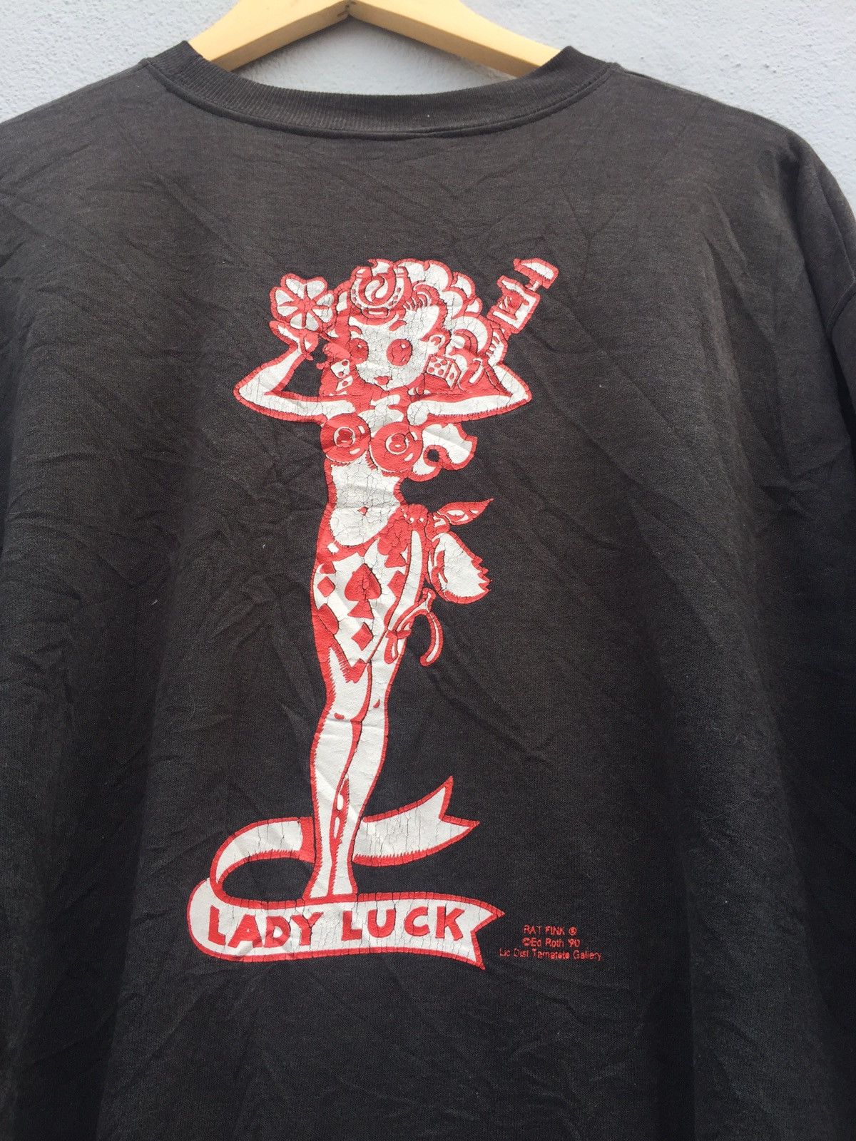 Hanes Vintage 90s RAT FINK Lady Luck Big Logo Sweatshirt Pullover Size US M / EU 48-50 / 2 - 4 Thumbnail