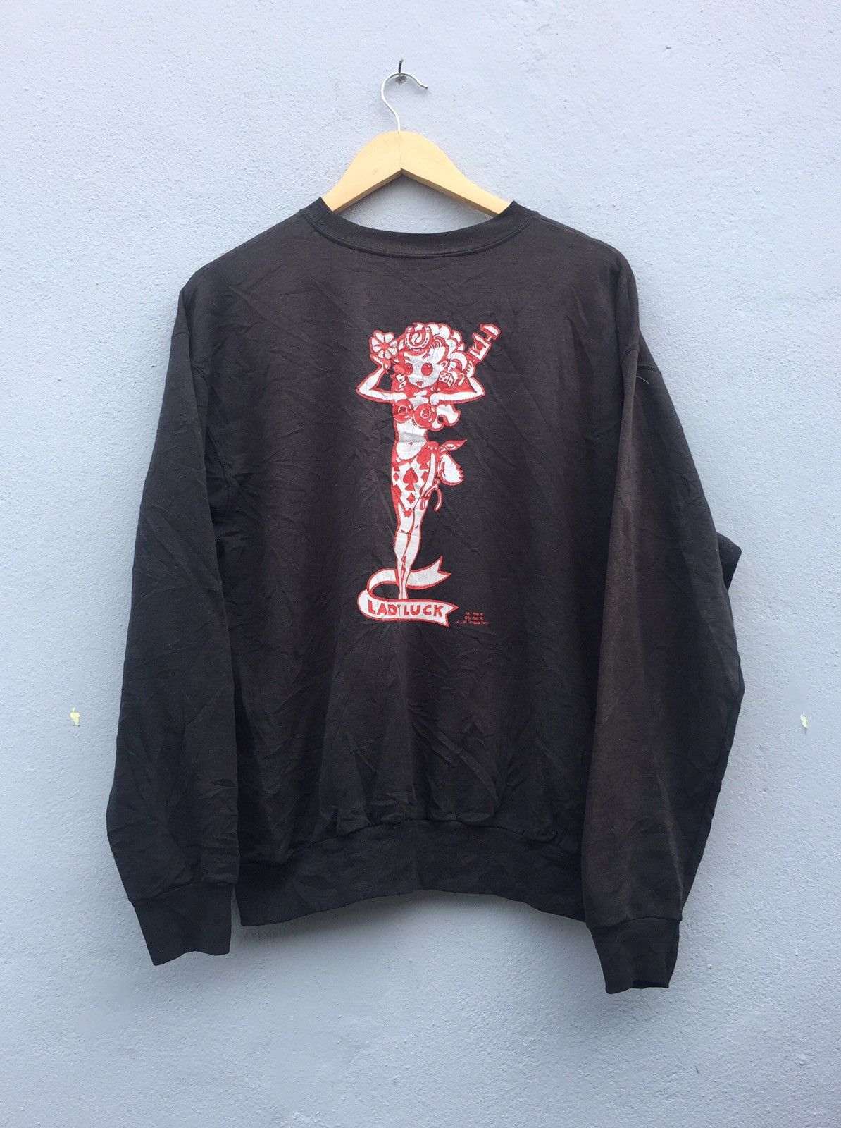 Hanes Vintage 90s RAT FINK Lady Luck Big Logo Sweatshirt Pullover Size US M / EU 48-50 / 2 - 1 Thumbnail