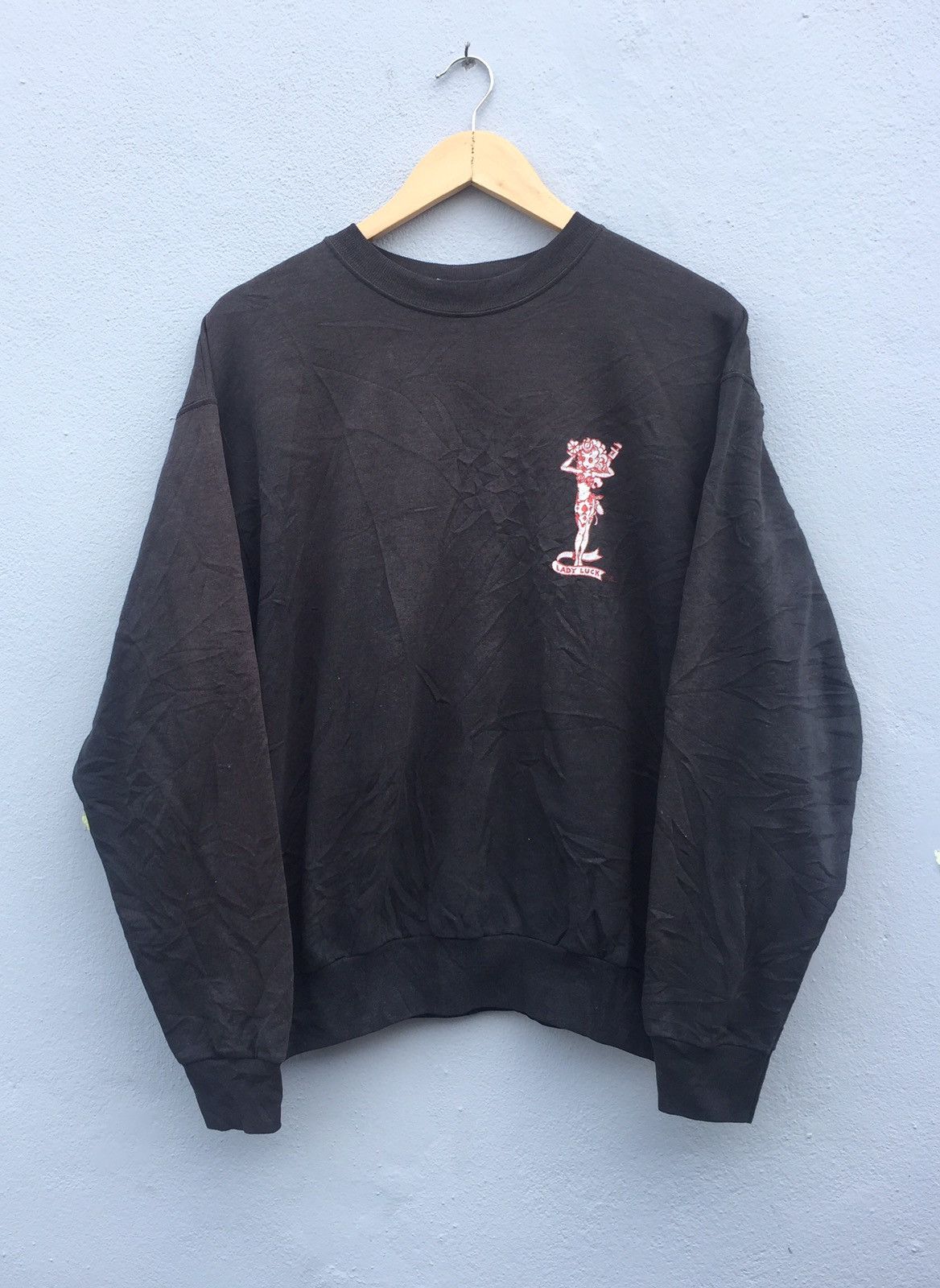 Hanes Vintage 90s RAT FINK Lady Luck Big Logo Sweatshirt Pullover Size US M / EU 48-50 / 2 - 2 Thumbnail