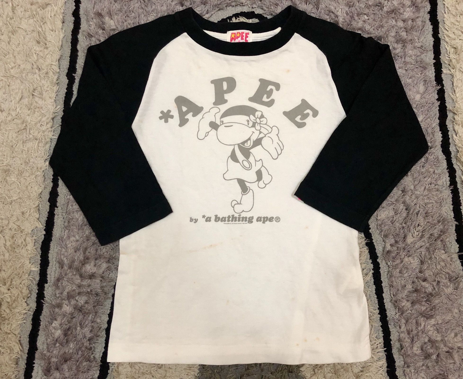 Bape Apee Baby Milo 3/4 Tee Size S / US 4 / IT 40 - 1 Thumbnail