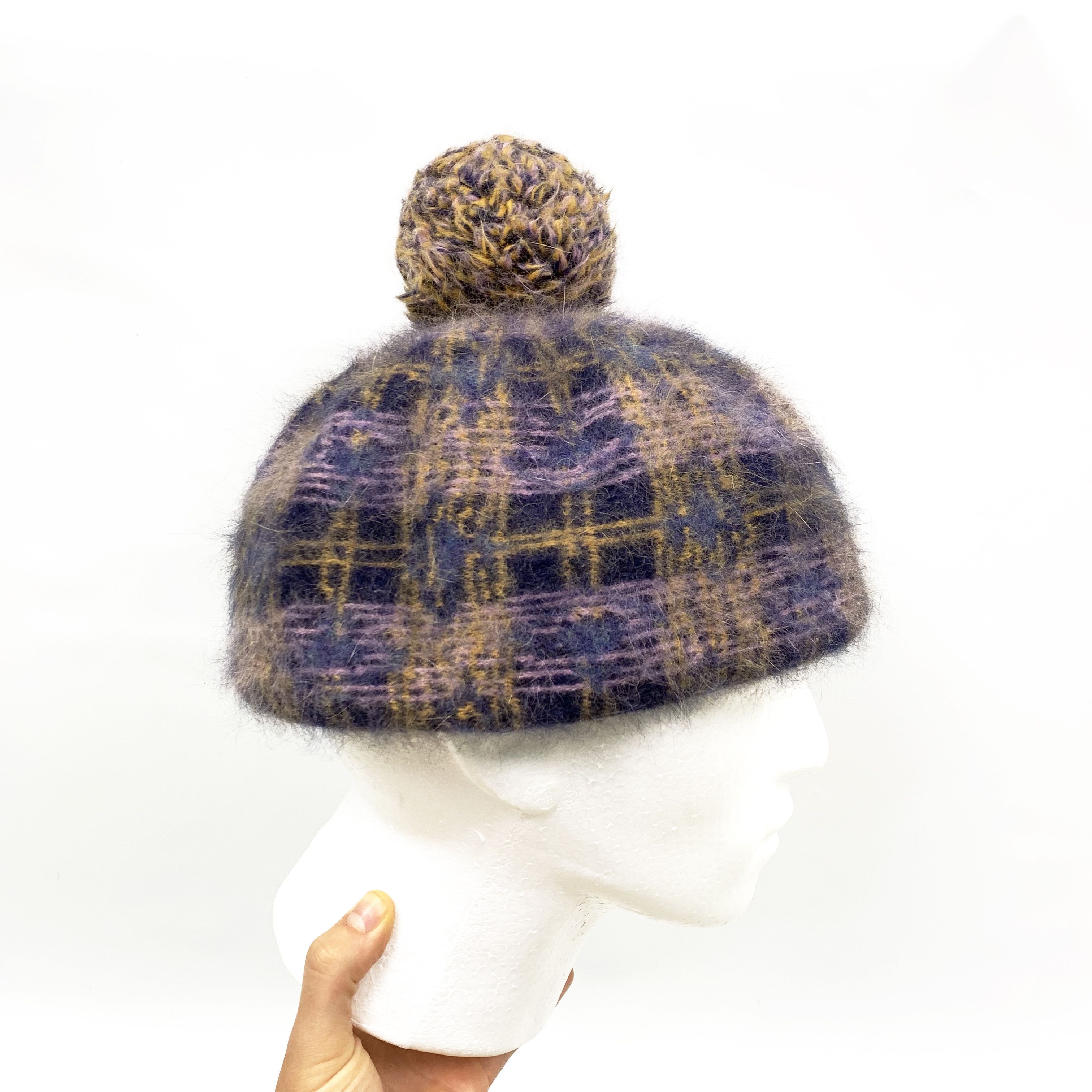 Vivienne Westwood Mohair Plaid Beanie / Golf Beret Size ONE SIZE - 2 Thumbnail