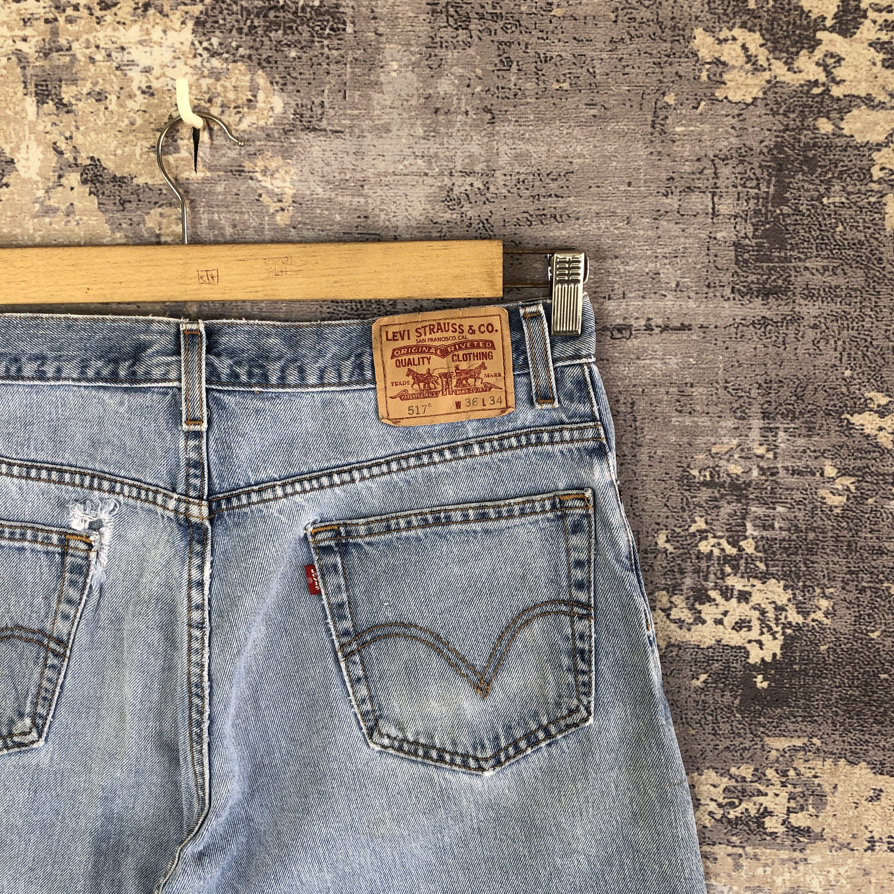 Levi's Vintage Levi's 517 Bell Bottom Jeans Levis Wide Leg Denim Size US 34 / EU 50 - 5 Thumbnail