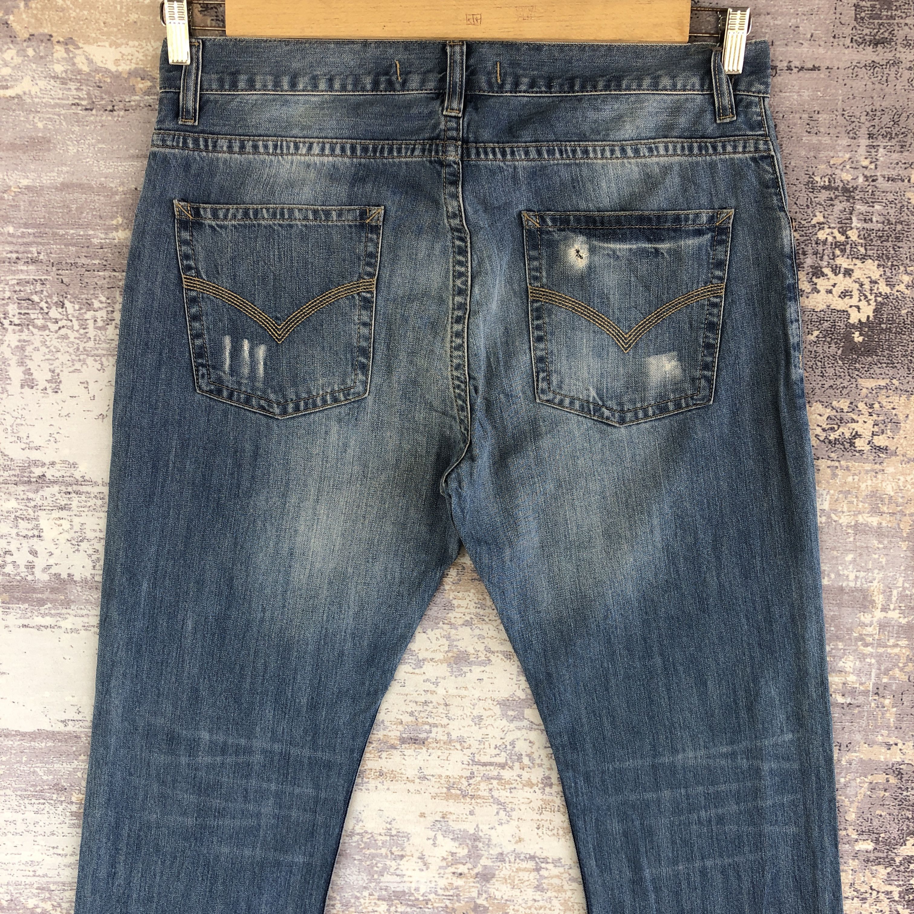 Designer × Vintage Vintage Collezione Distressed Jeans Japanese Denim Pants Size US 36 / EU 52 - 4 Thumbnail