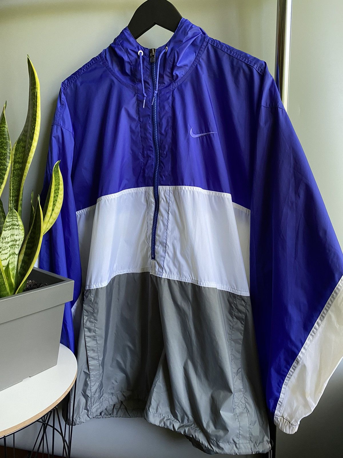 Nike × Vintage Vintage 90s Nike Half Zip RainCoat Size US L / EU 52-54 / 3 - 3 Thumbnail