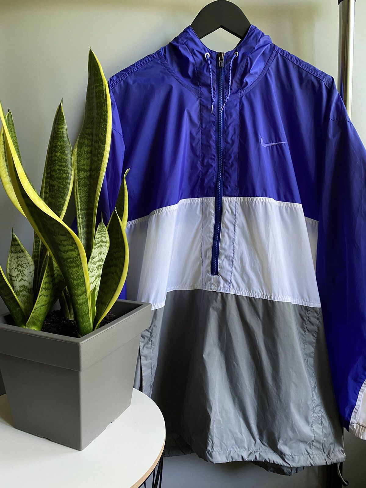 Nike × Vintage Vintage 90s Nike Half Zip RainCoat Size US L / EU 52-54 / 3 - 2 Thumbnail