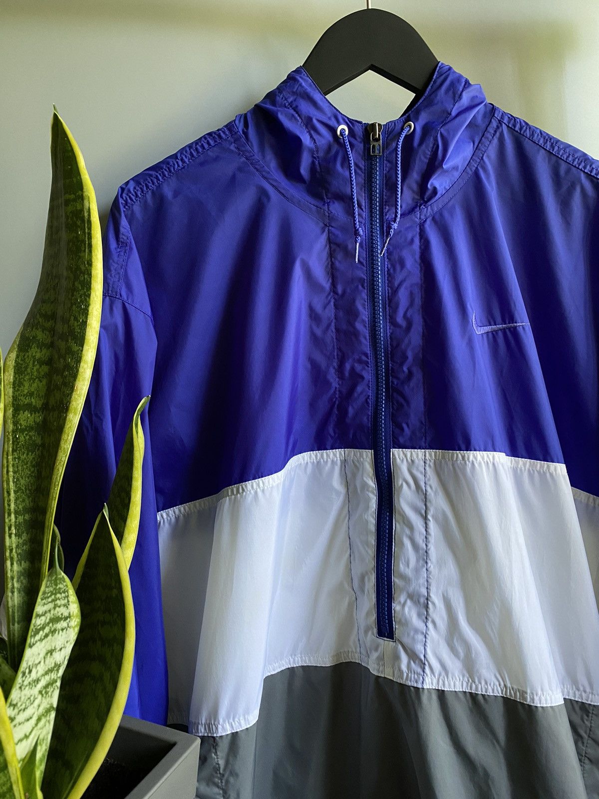Nike × Vintage Vintage 90s Nike Half Zip RainCoat Size US L / EU 52-54 / 3 - 4 Thumbnail