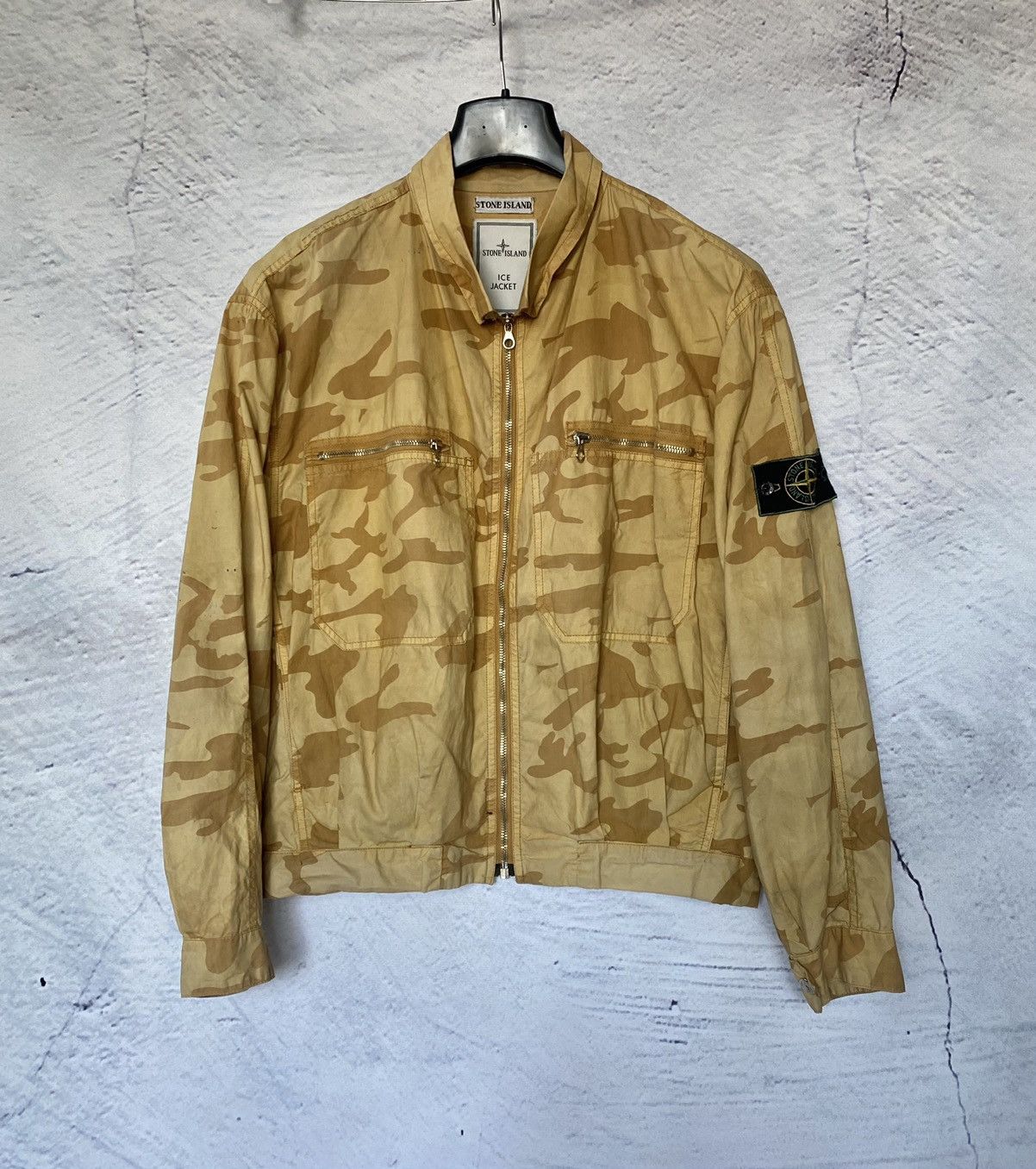 80s VINTAGE STONE ISLAND ICE CAMO JACKET - ミリタリージャケット