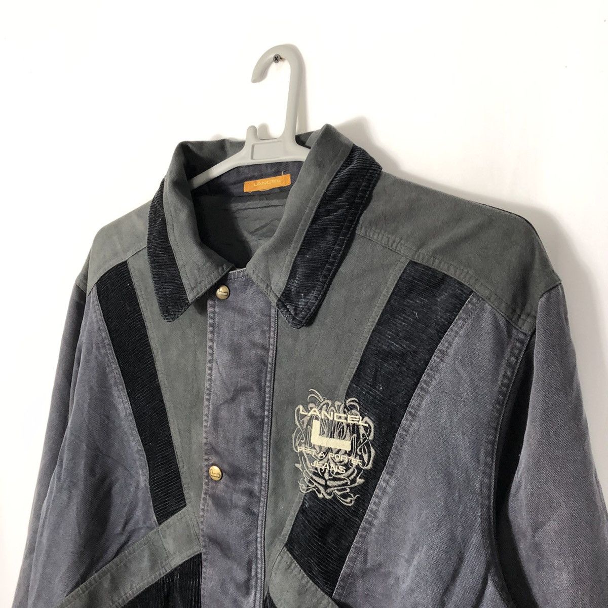 Designer × Lancel 🔥Rare🔥Vintage Lancel Half Corduroy Bomber Styles Jacket Size US L / EU 52-54 / 3 - 7 Thumbnail