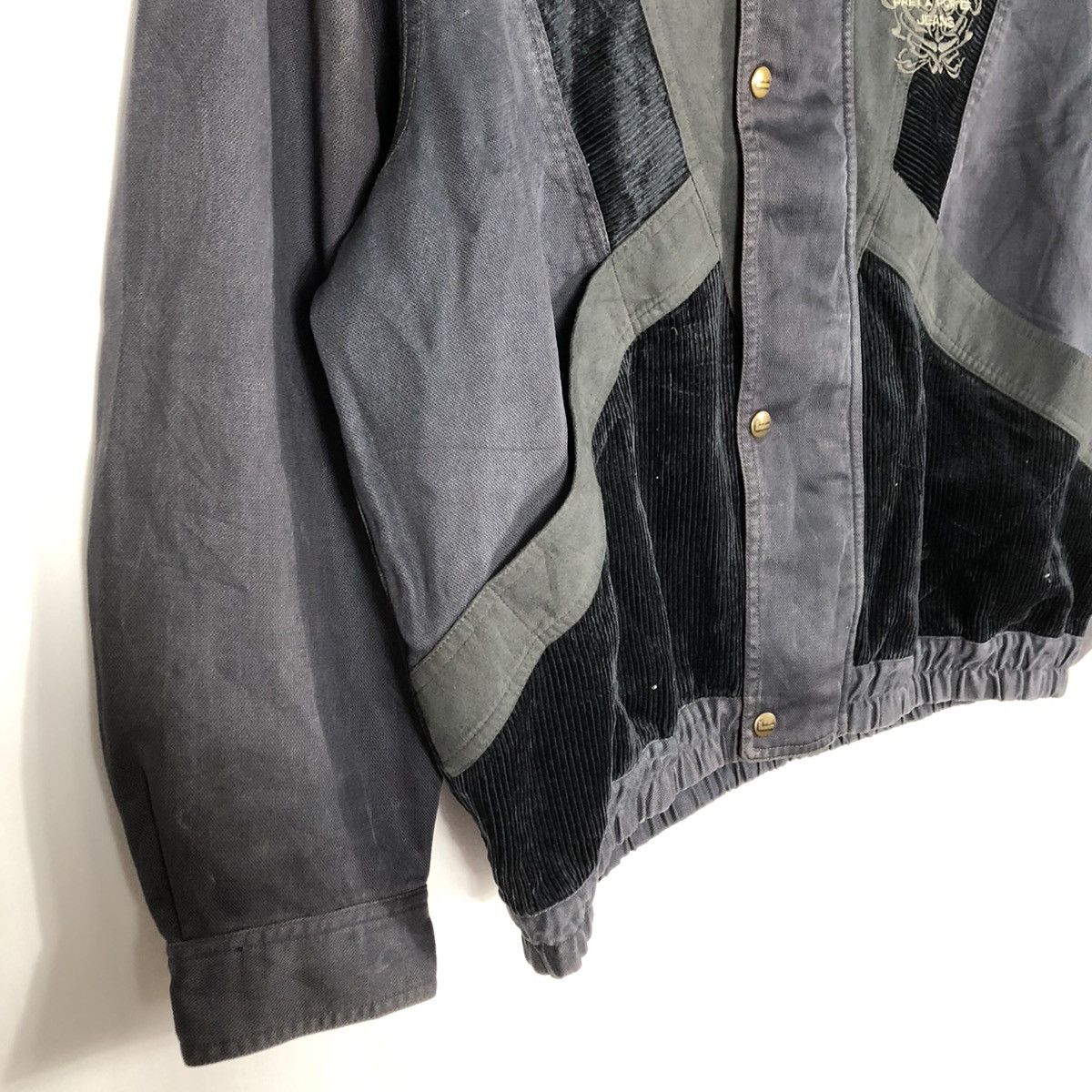 Designer × Lancel 🔥Rare🔥Vintage Lancel Half Corduroy Bomber Styles Jacket Size US L / EU 52-54 / 3 - 10 Thumbnail
