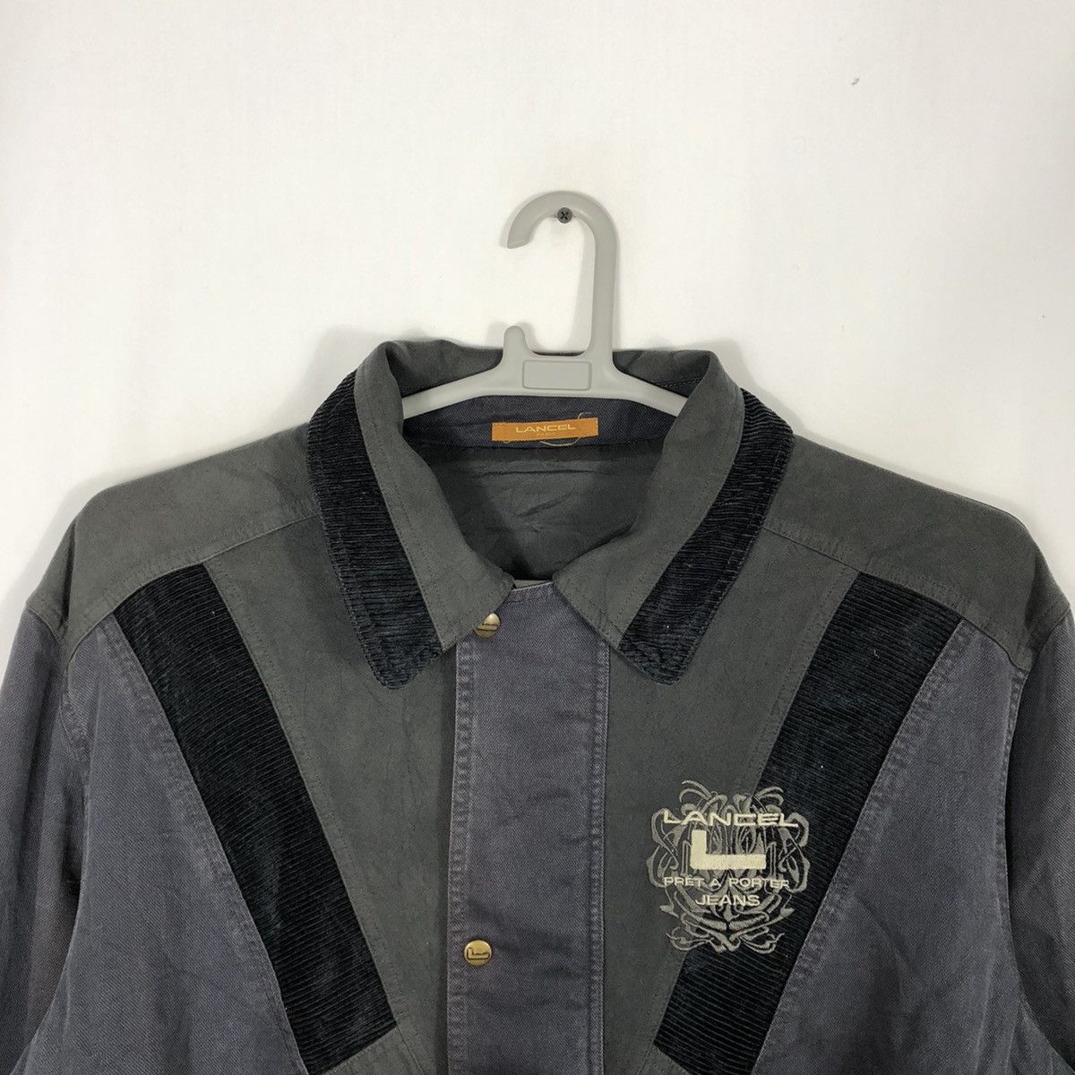 Designer × Lancel 🔥Rare🔥Vintage Lancel Half Corduroy Bomber Styles Jacket Size US L / EU 52-54 / 3 - 2 Thumbnail