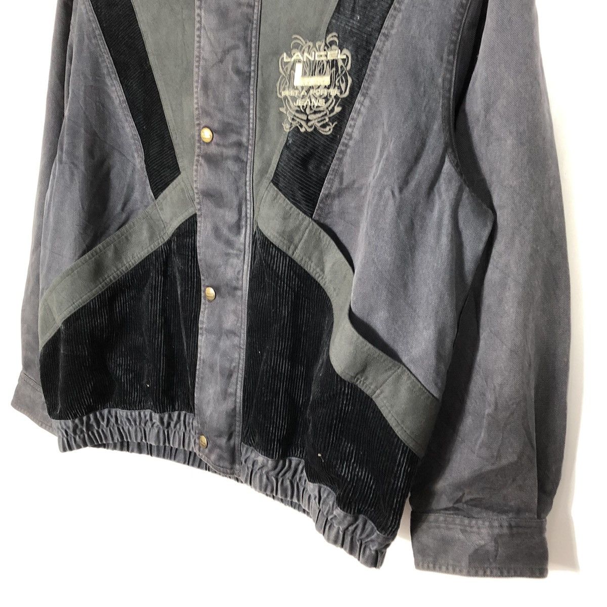 Designer × Lancel 🔥Rare🔥Vintage Lancel Half Corduroy Bomber Styles Jacket Size US L / EU 52-54 / 3 - 8 Thumbnail