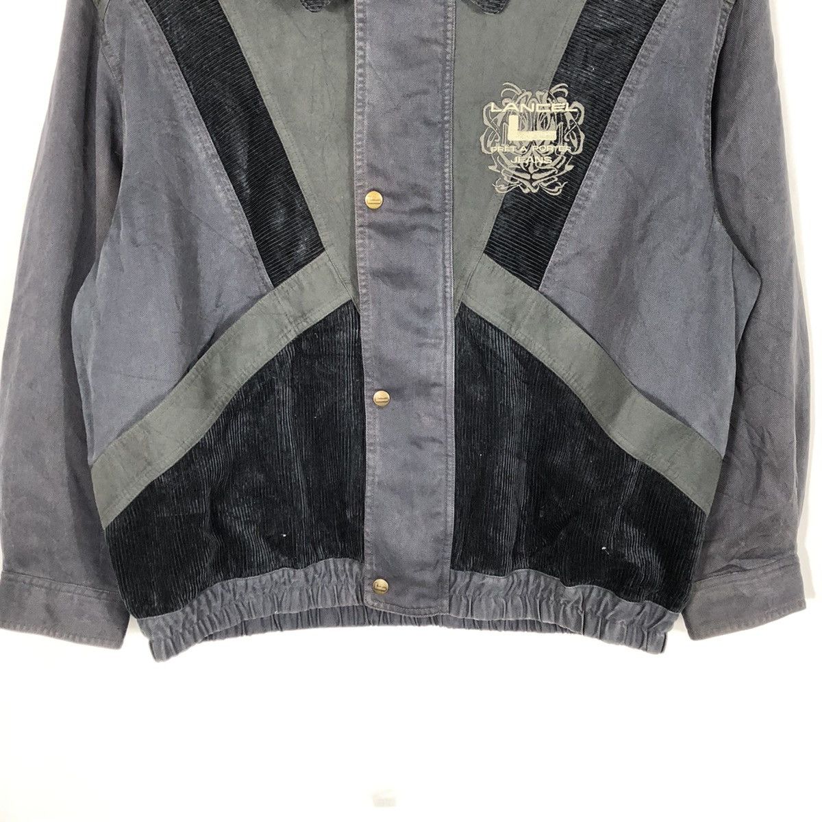 Designer × Lancel 🔥Rare🔥Vintage Lancel Half Corduroy Bomber Styles Jacket Size US L / EU 52-54 / 3 - 3 Thumbnail