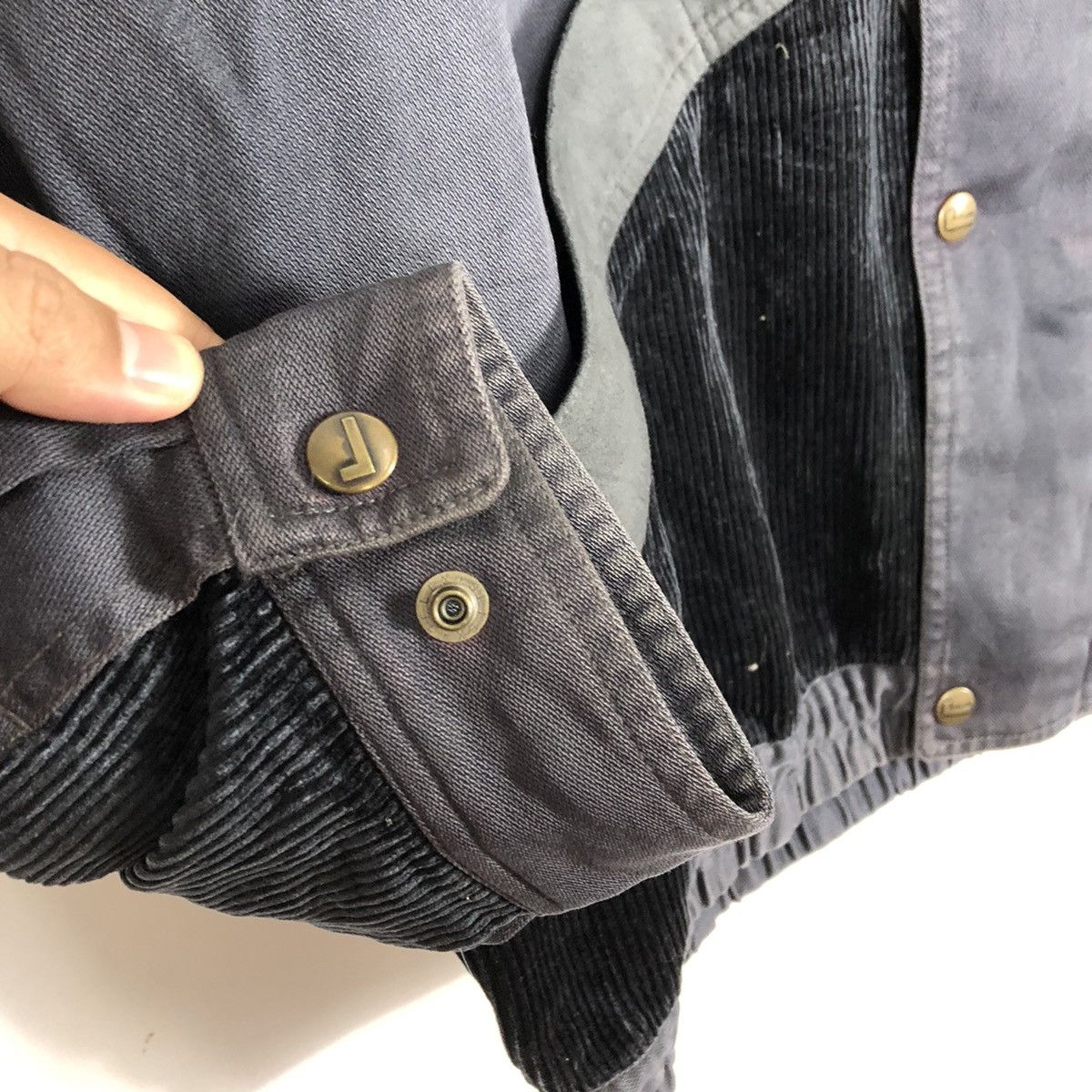 Designer × Lancel 🔥Rare🔥Vintage Lancel Half Corduroy Bomber Styles Jacket Size US L / EU 52-54 / 3 - 13 Thumbnail