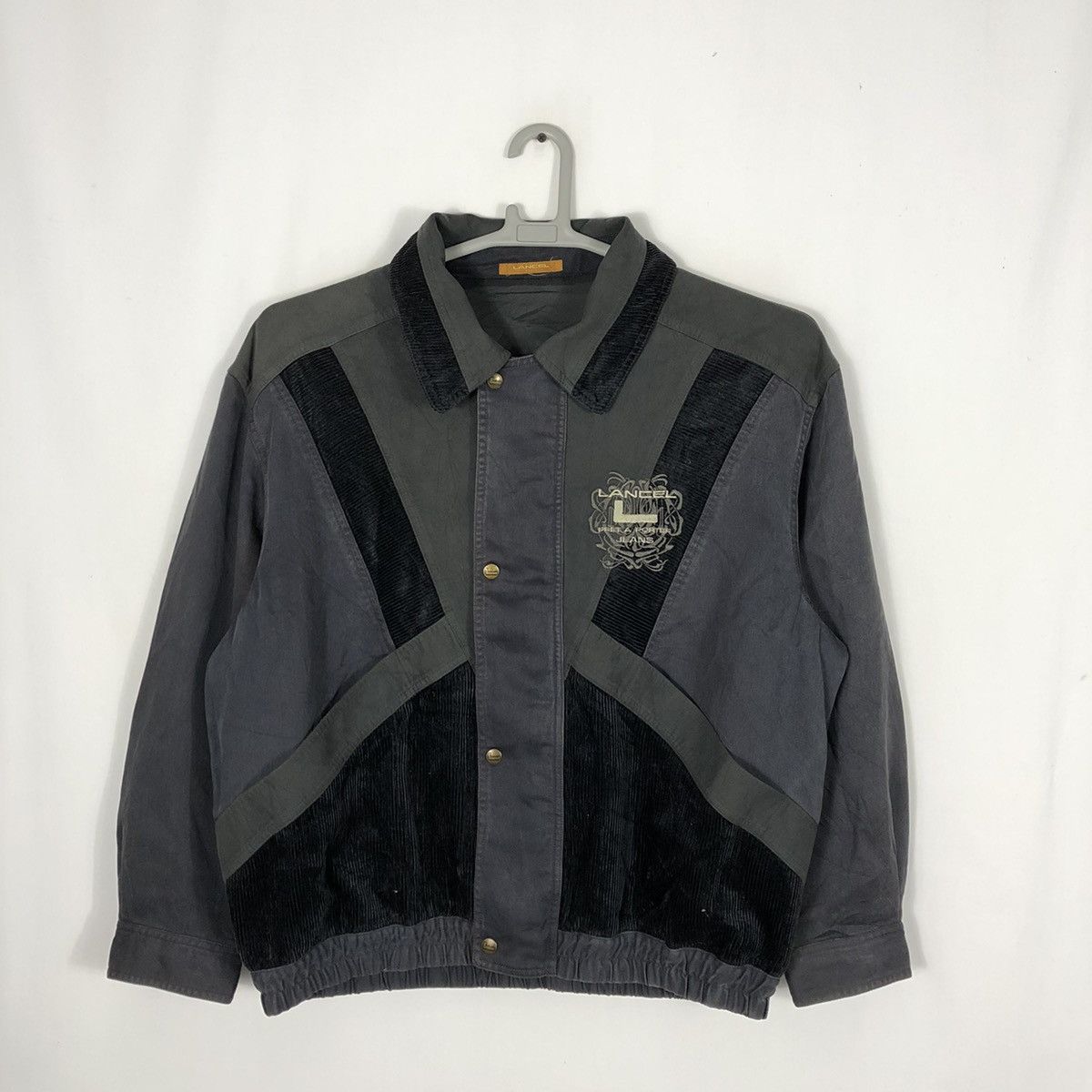 Designer × Lancel 🔥Rare🔥Vintage Lancel Half Corduroy Bomber Styles Jacket Size US L / EU 52-54 / 3 - 1 Thumbnail
