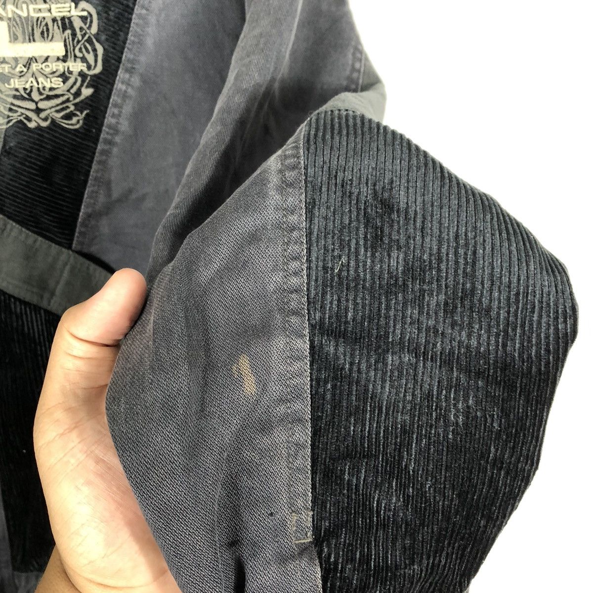 Designer × Lancel 🔥Rare🔥Vintage Lancel Half Corduroy Bomber Styles Jacket Size US L / EU 52-54 / 3 - 12 Thumbnail