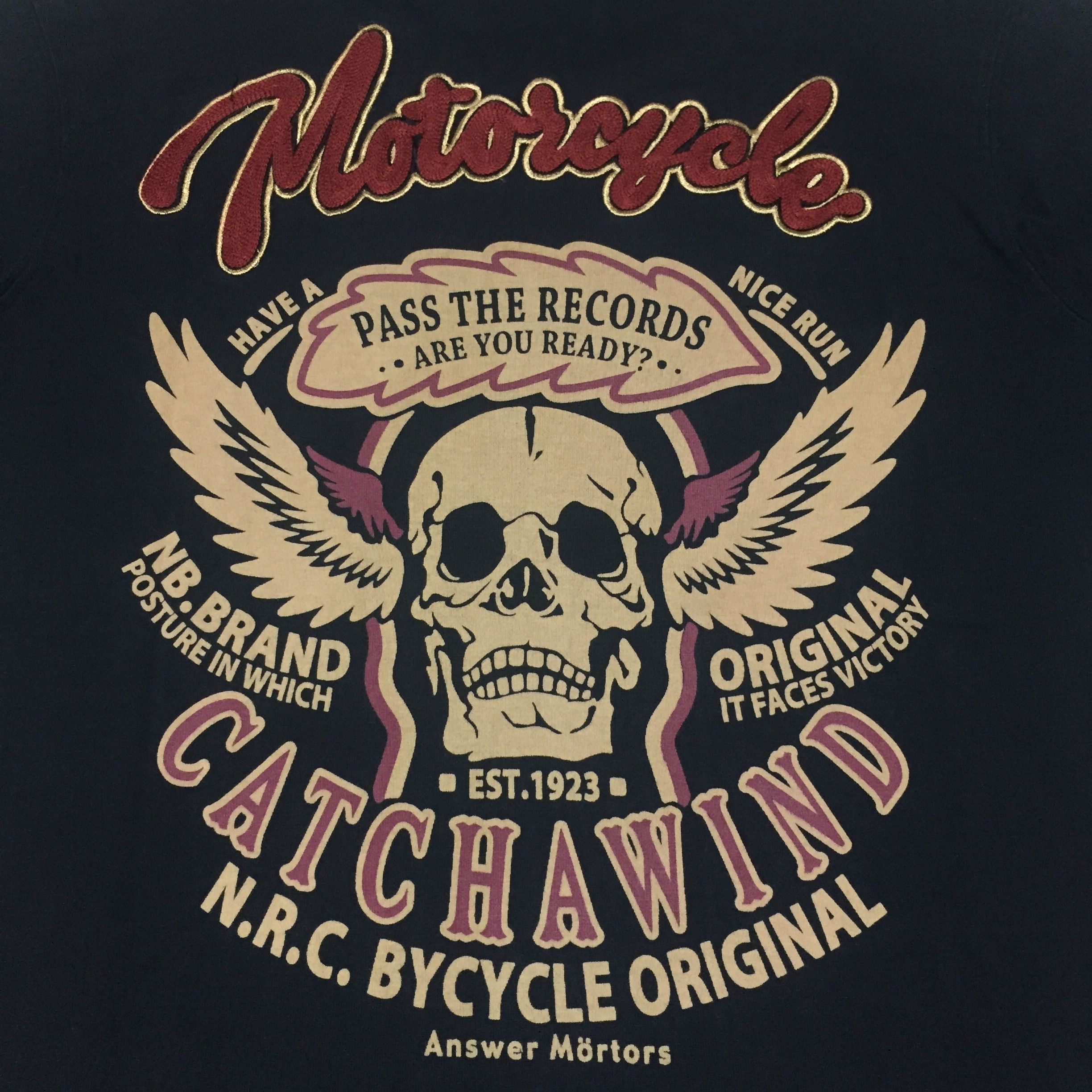 Vintage LOW BLOW KNUCKLE Ride On Gale Motorcycle Longsleeve Tshirt Size L / US 10 / IT 46 - 4 Thumbnail