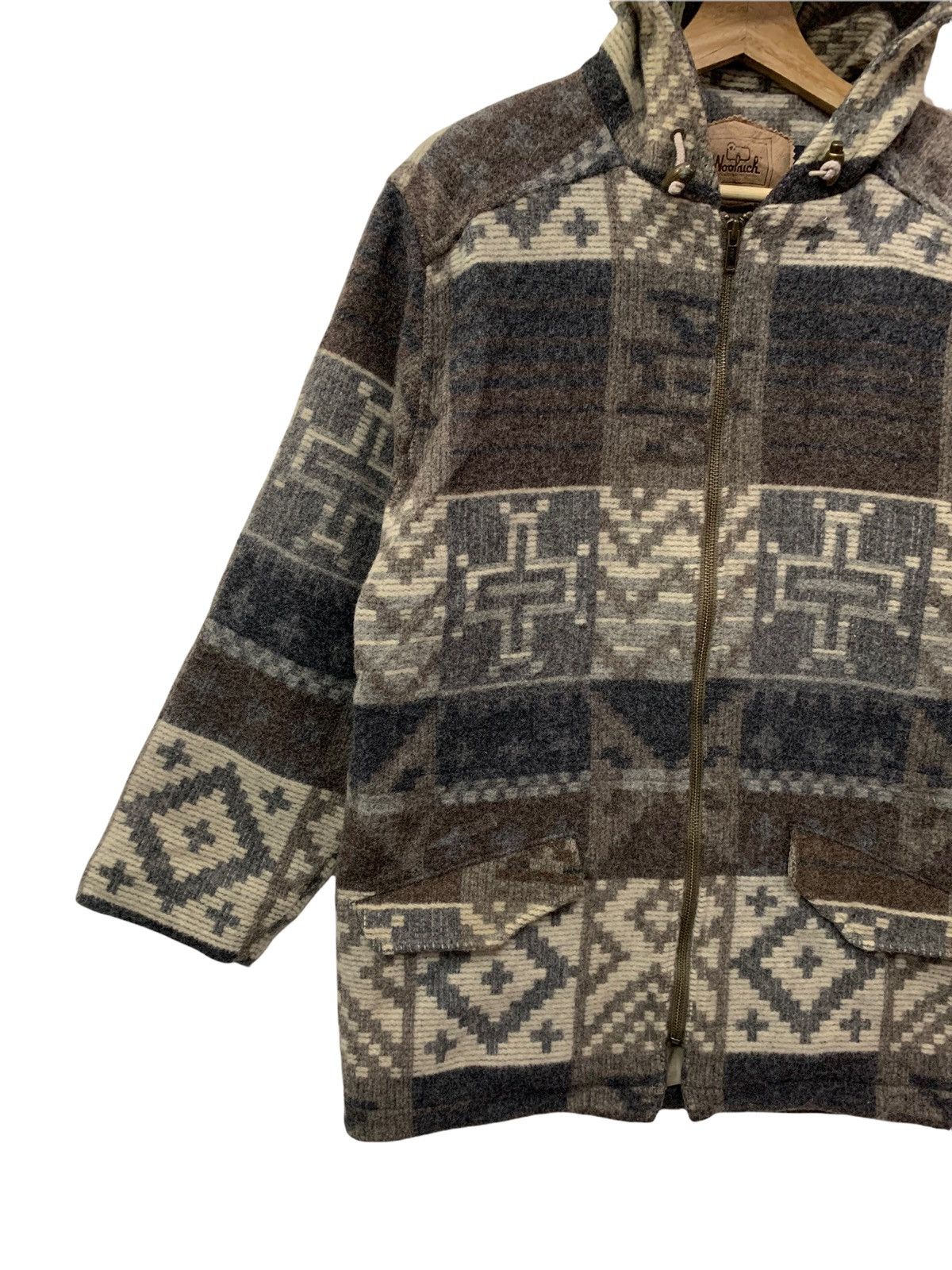 Woolrich Woolen Mills 🔥WOOLRICH AZTEC NATIVE WOOL HOODIE JACKETS Size US S / EU 44-46 / 1 - 2 Thumbnail